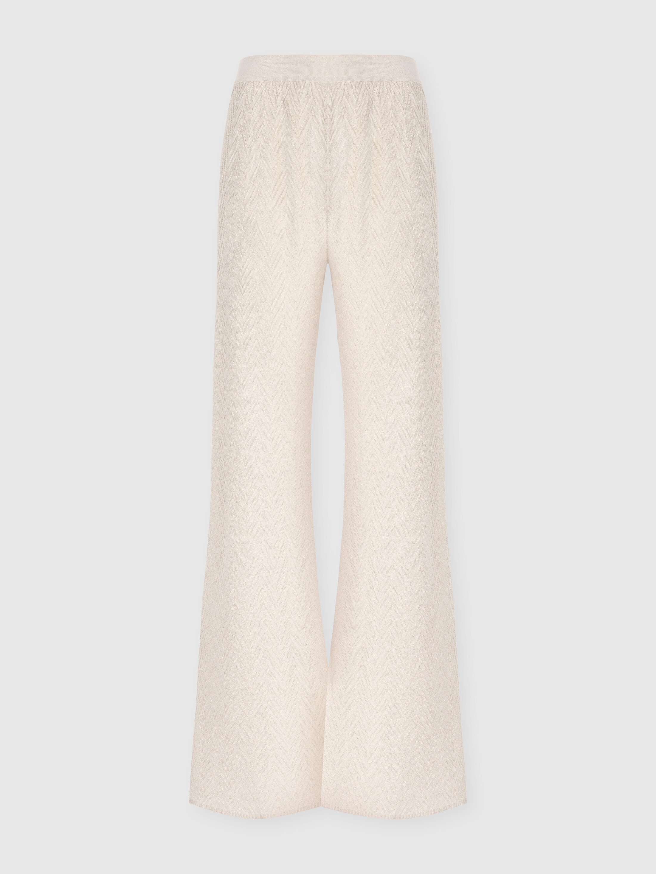 Missoni Chevron-lamé-strickhose In White