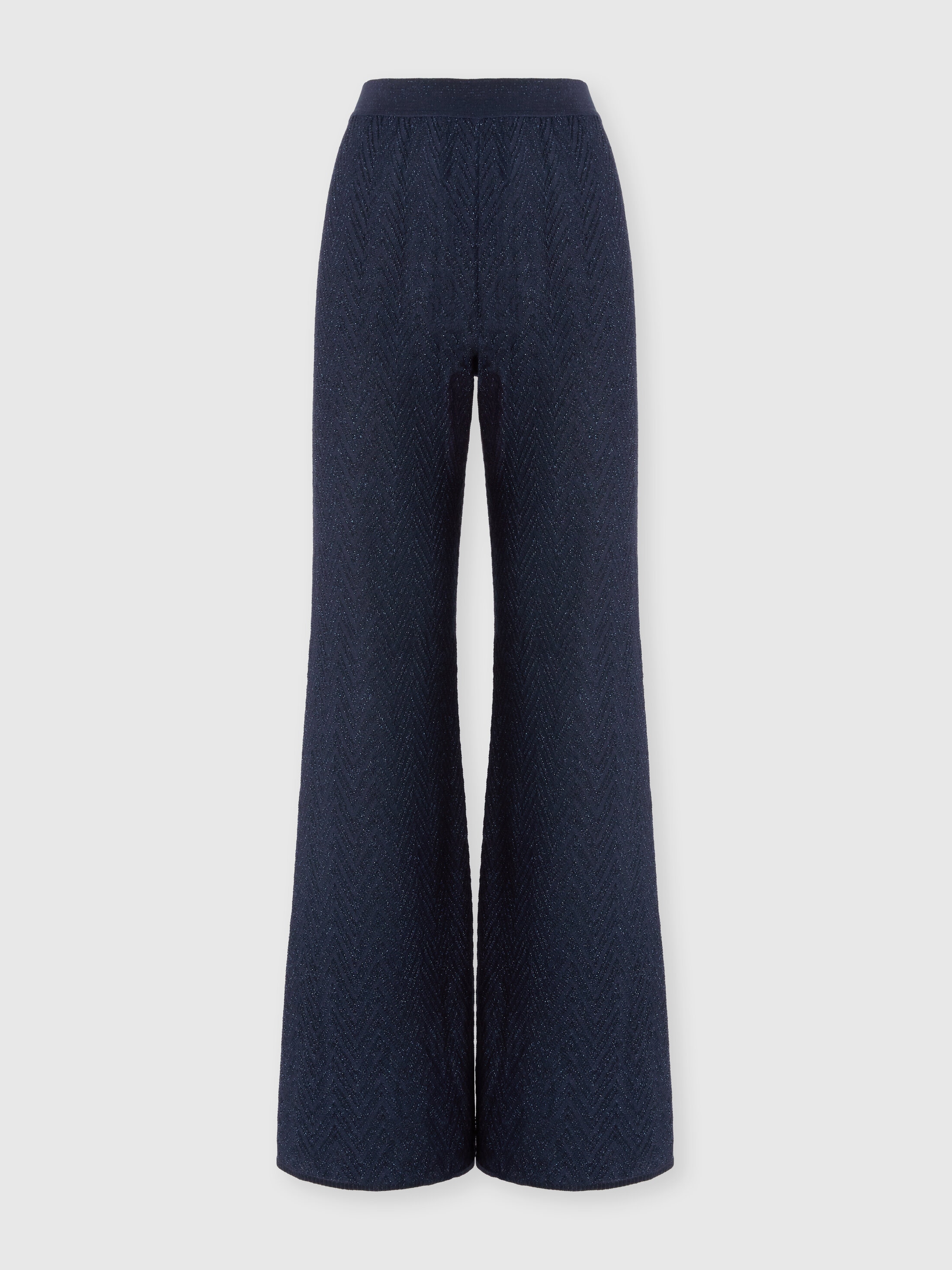 Missoni Chevron-lamé-strickhose In Blue