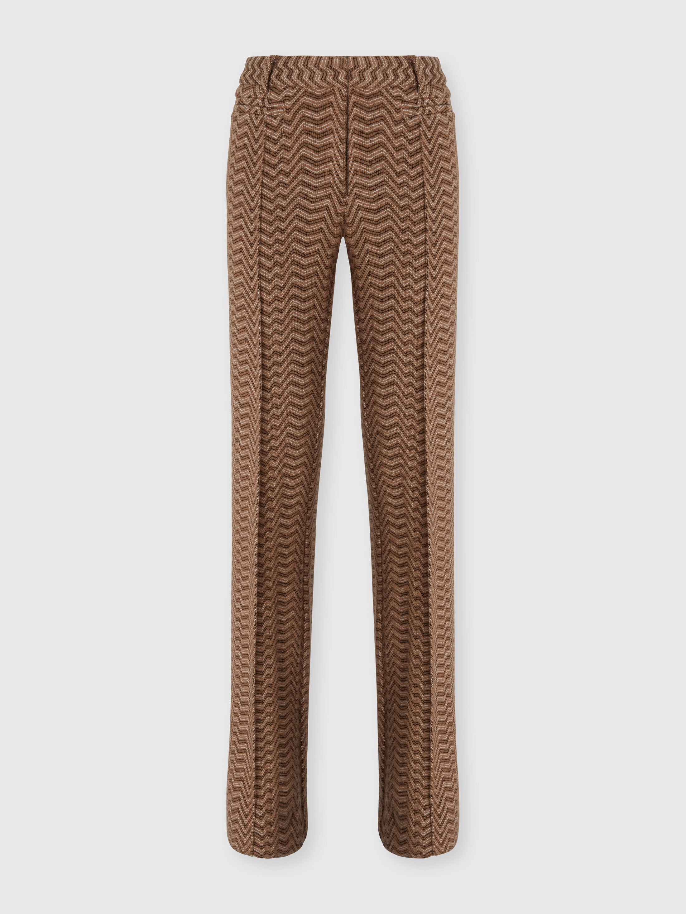 Missoni Tailored Trousers With Chevron Pattern In Brown