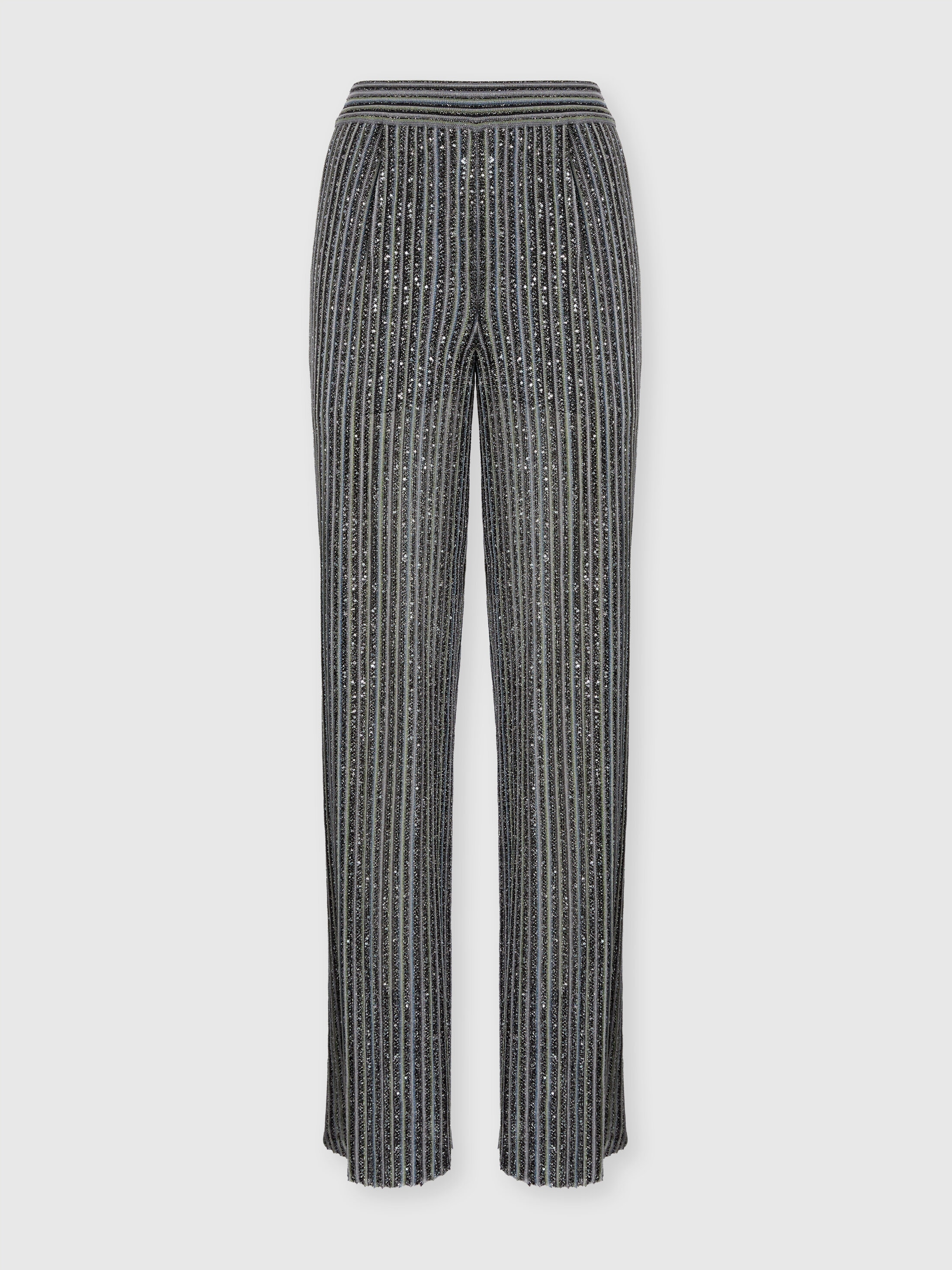 Missoni Long Trousers With Elastic Waist And Sequins In Gray