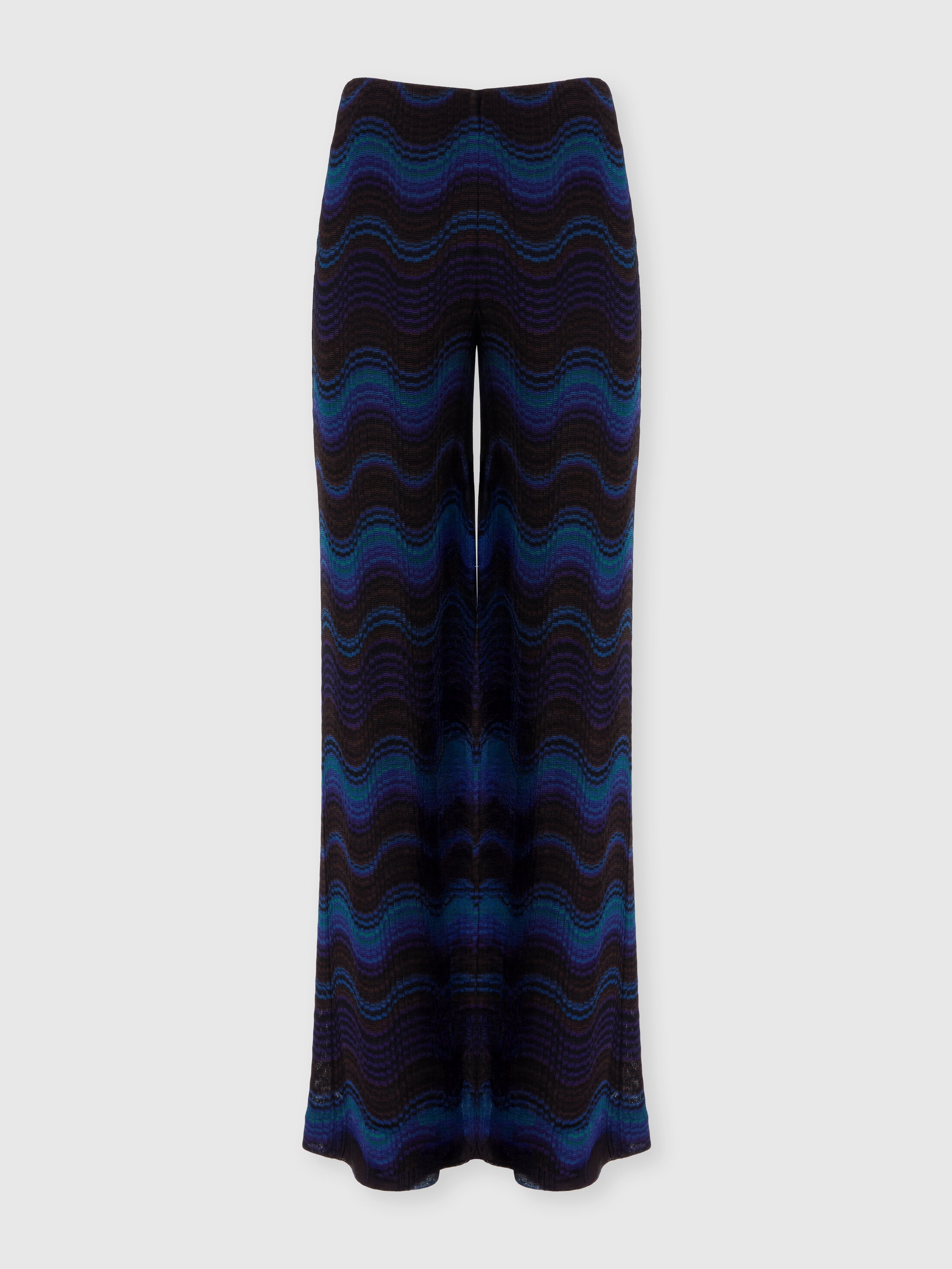 Missoni Palazzo Trousers With Wave Pattern In Multi