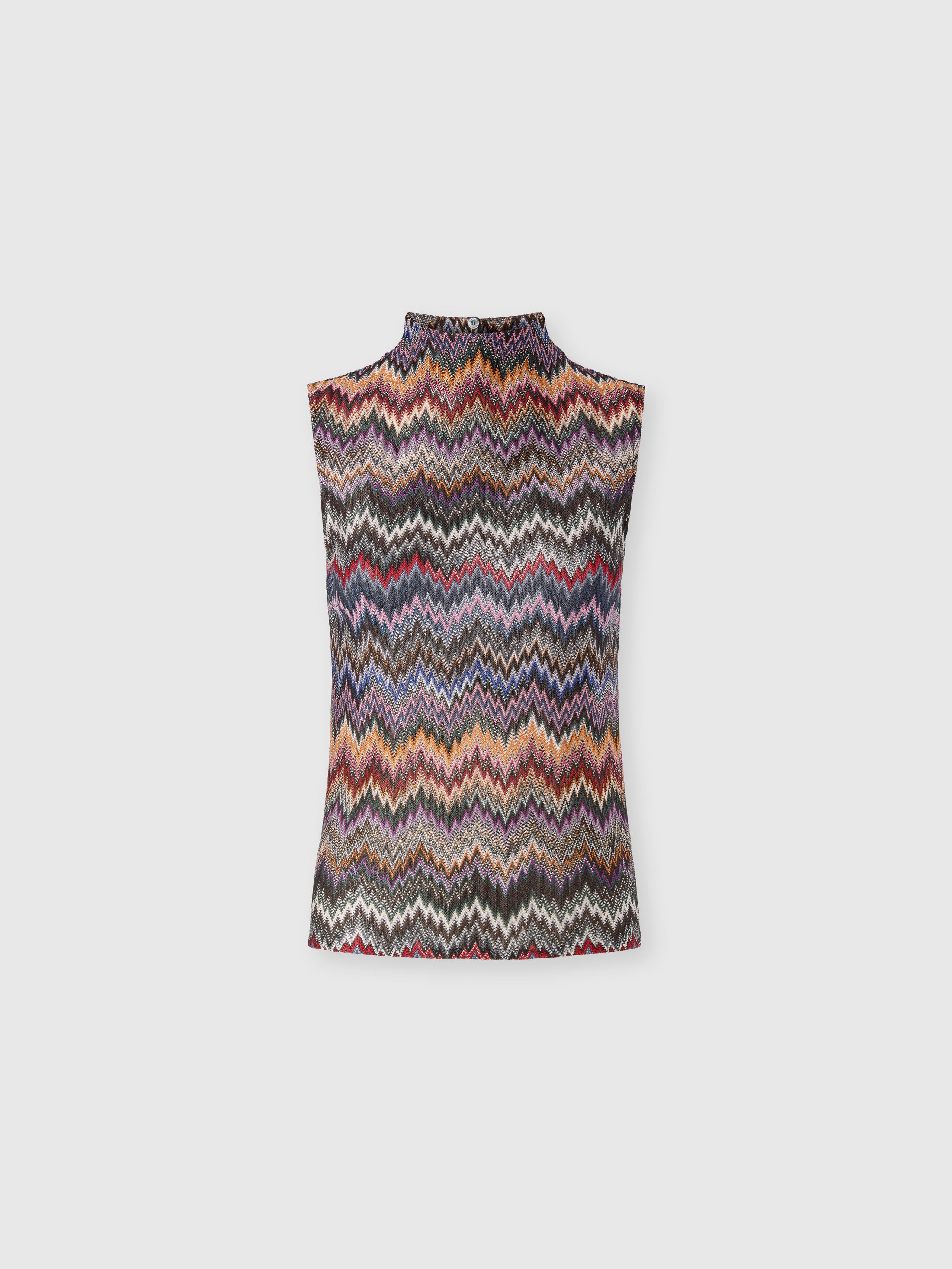 Missoni High-neck Top With Snake Pattern In Multi