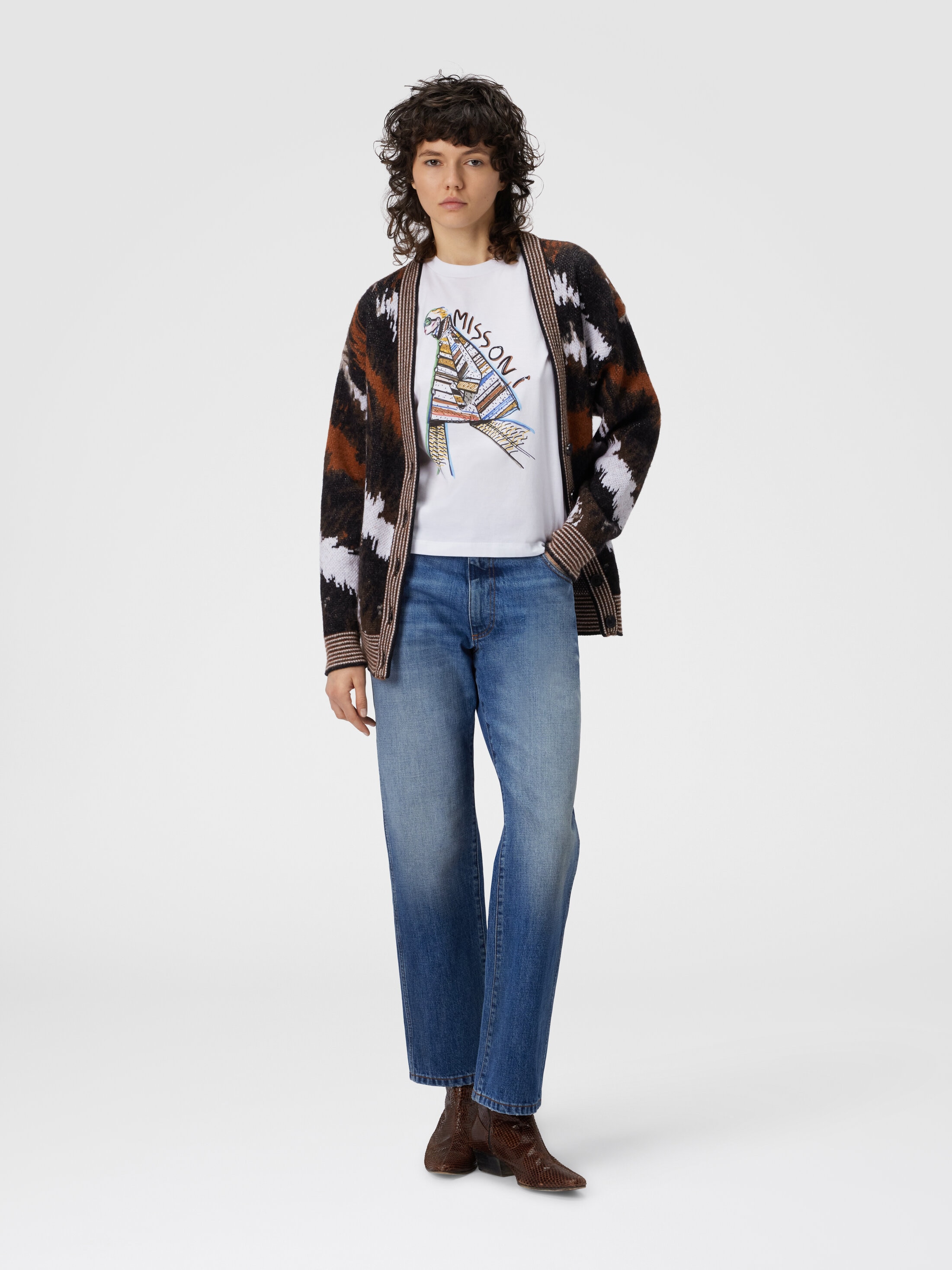 Short sleeve t-shirt with print and logo White | Missoni