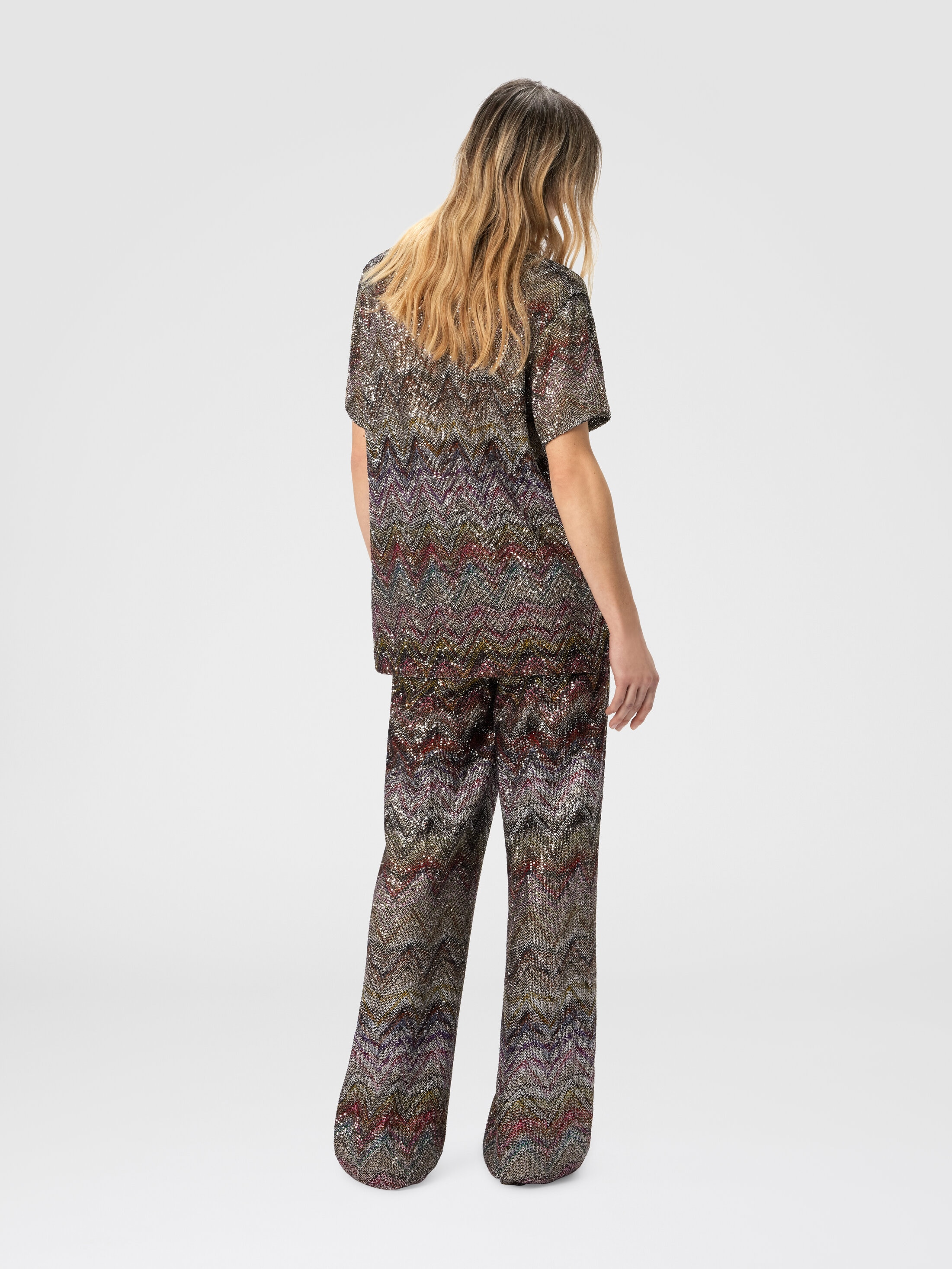 Tシャツ・カットソー MISSONI FW25 'Caperdoni' T-shirt (DS25WL04BC005G S01HU) T-shirt manica corta zig zag e paillettes Multicolore | Missoni