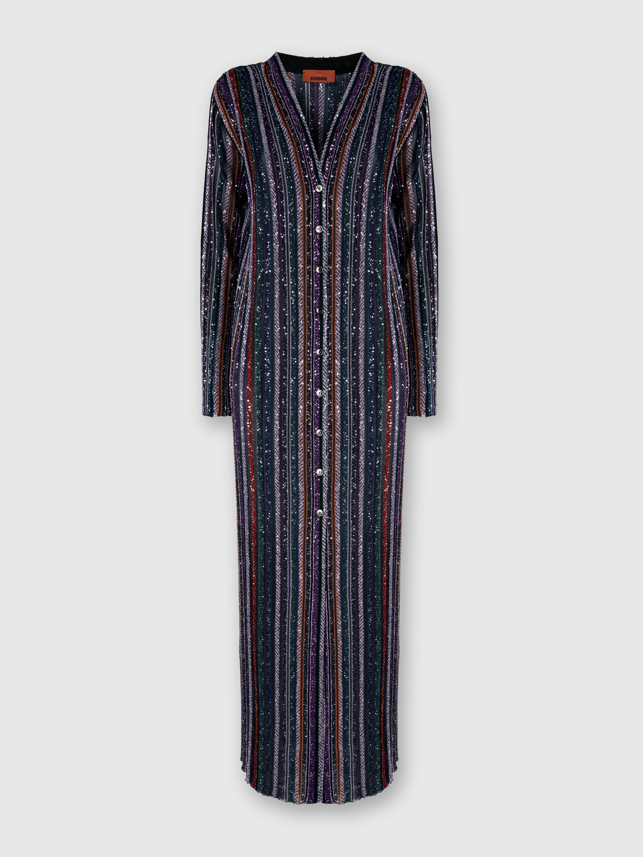 Missoni Striped-pattern Sequin-embellishment Cardigan In Multi