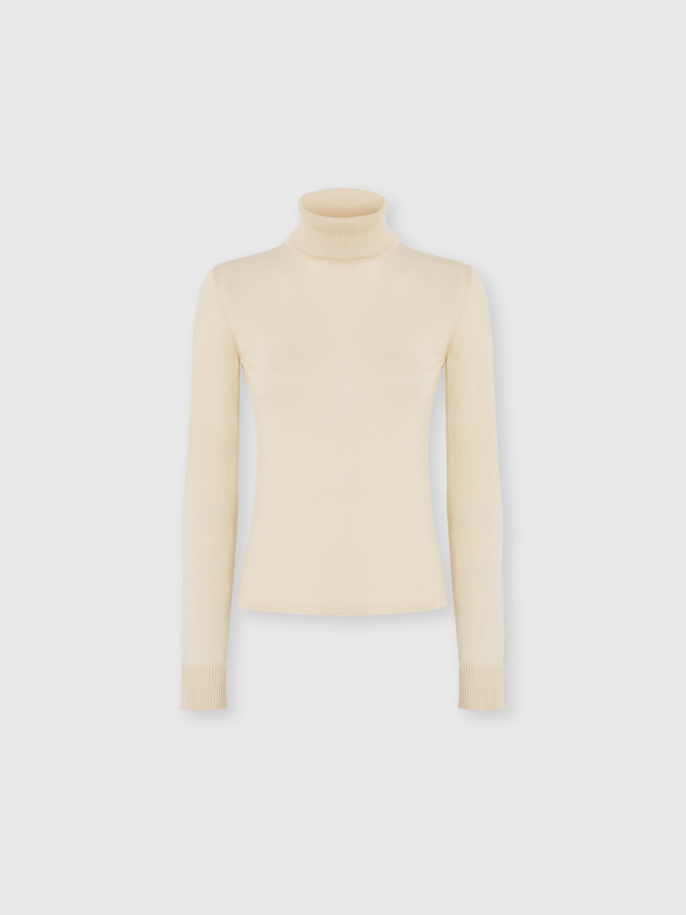 Missoni High-neck Sweater In Smooth Knit In White