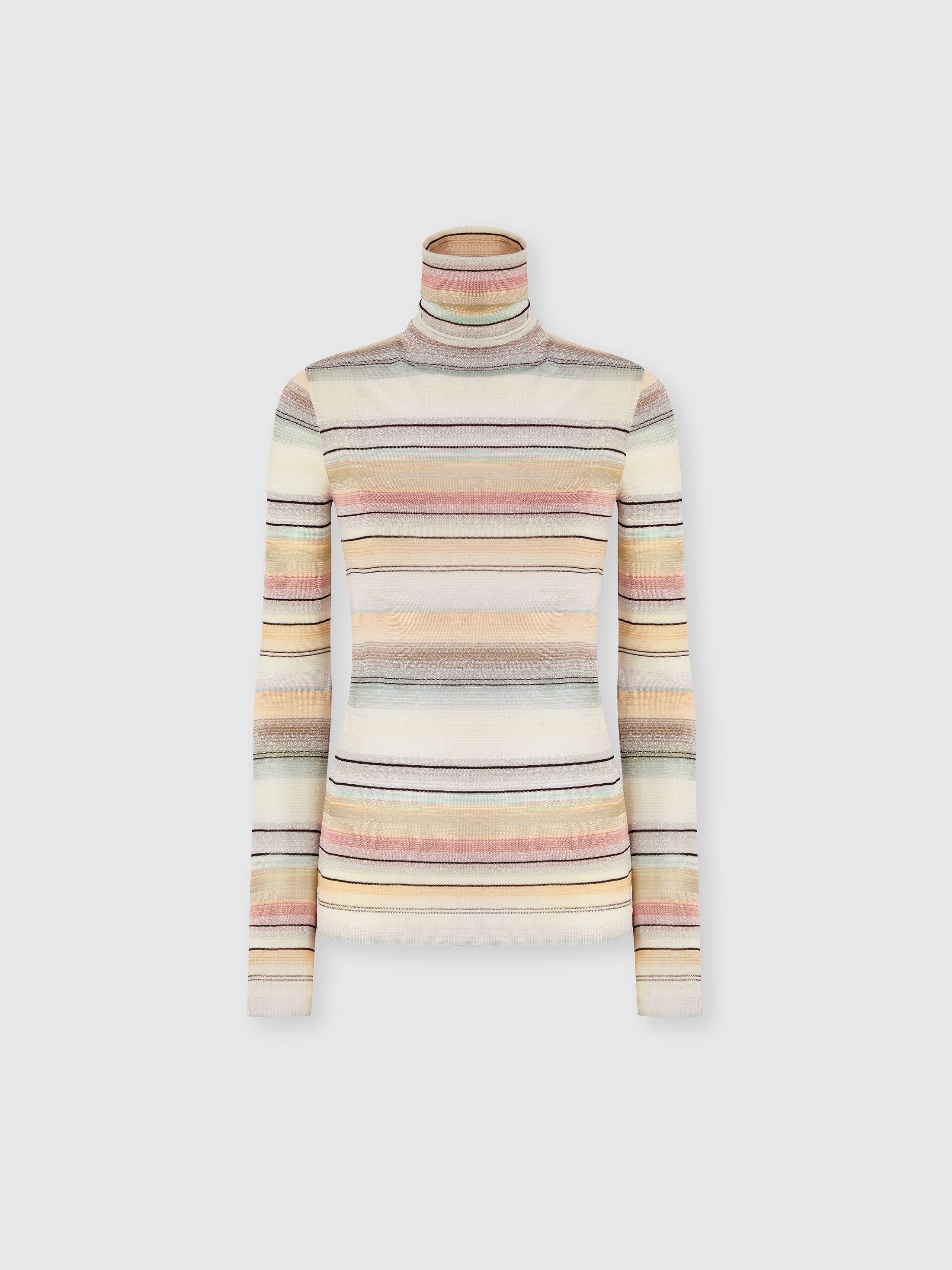 Missoni Striped High-neck Sweater In Multi