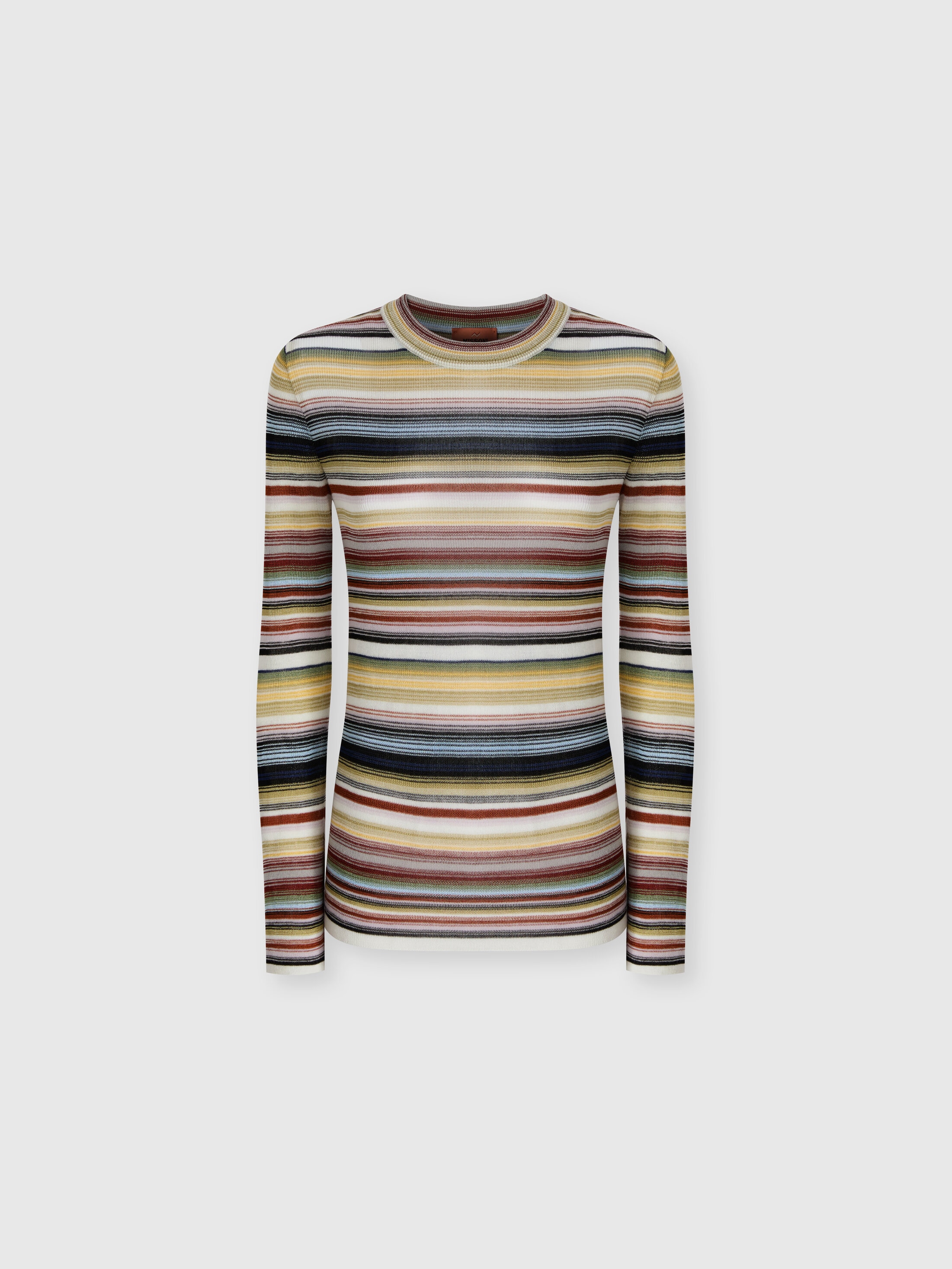 Missoni Striped Crew Neck Sweater In Multi