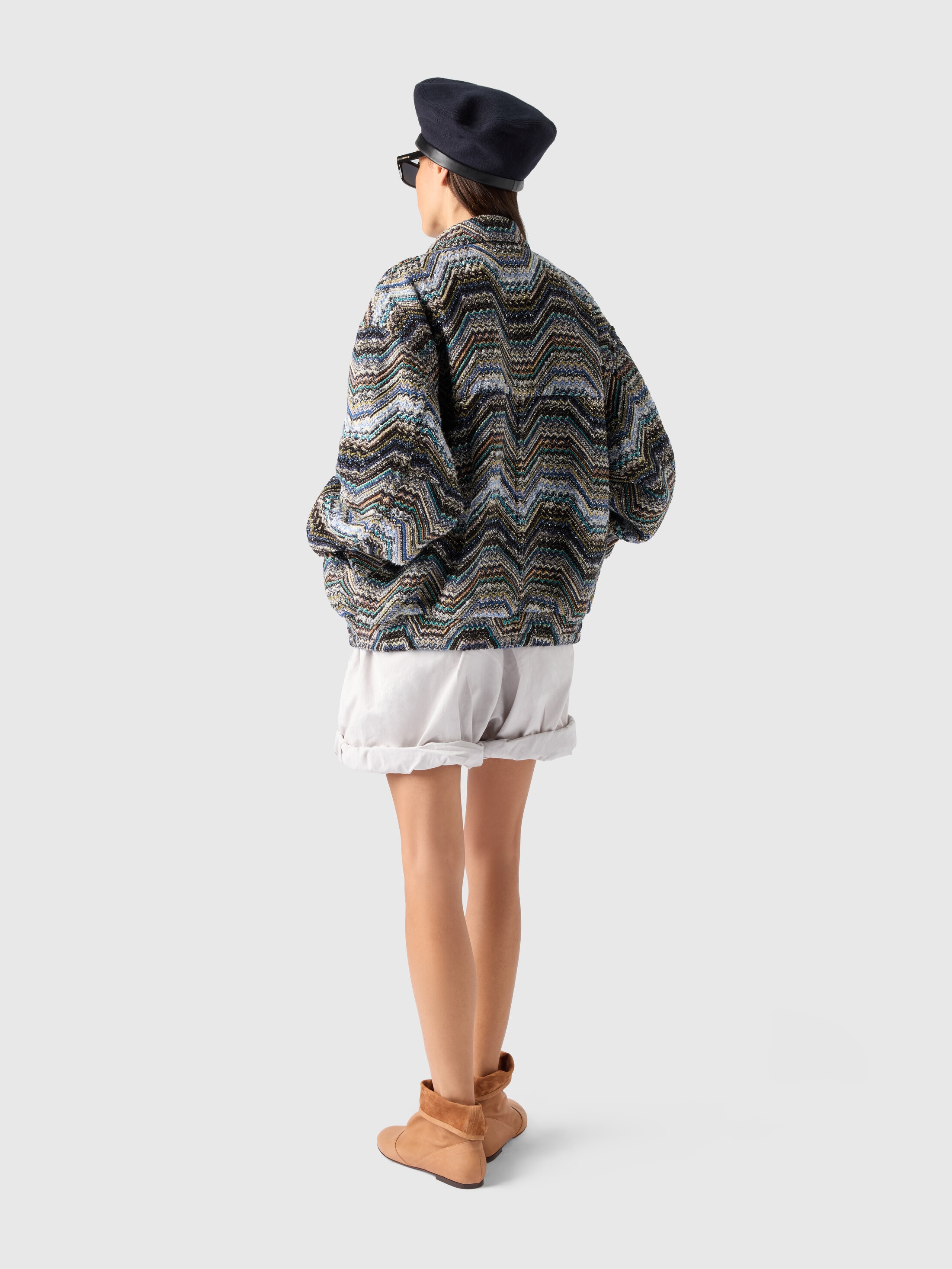 MISSONI カジュアルジャケット Oversized jacket in wool blend zig zag Multicoloured | Missoni