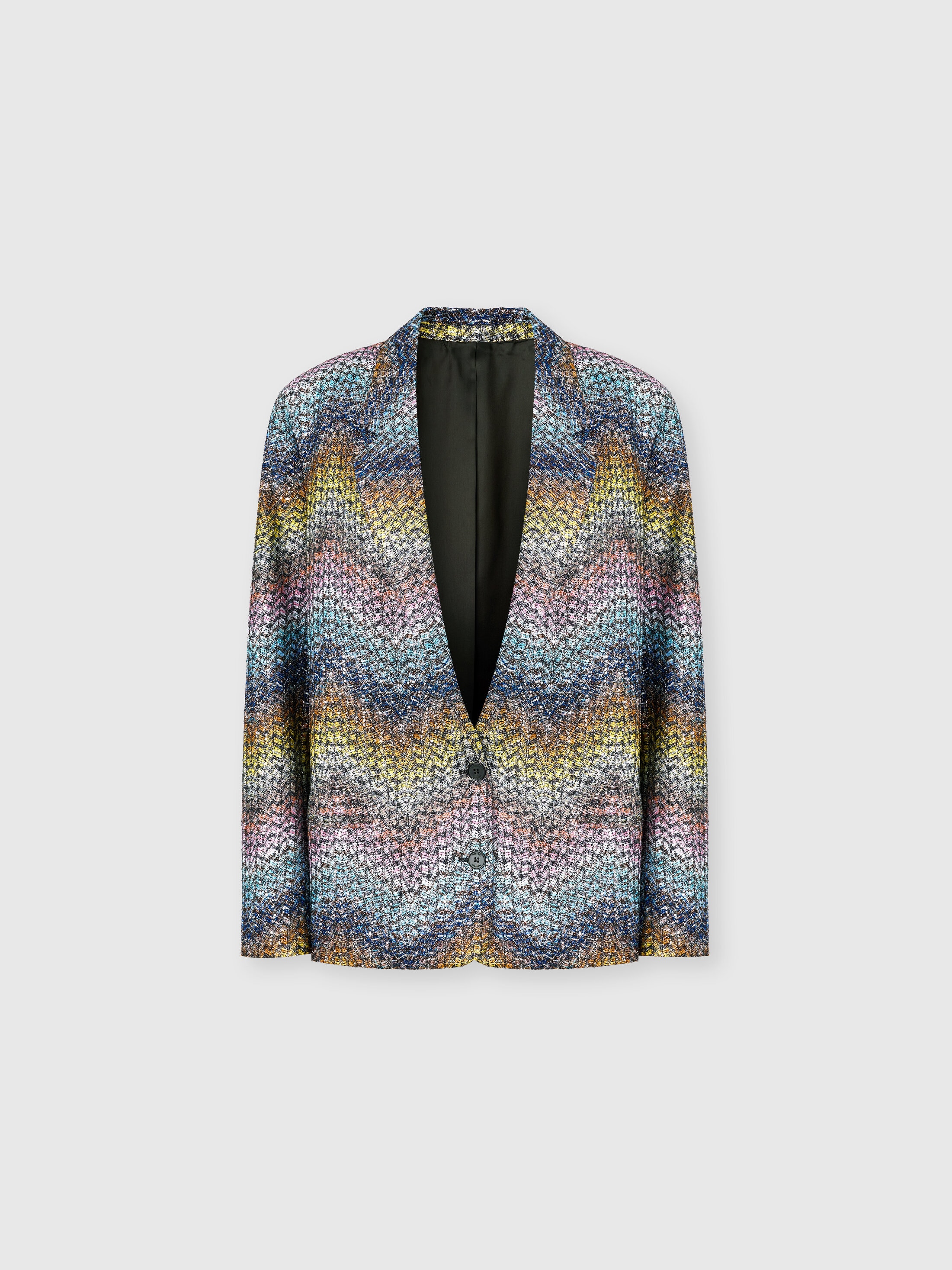 Missoni - Blazer monopetto oversize en viscose lame avec paillettes Femme Multicolore Taille 38 2700 €