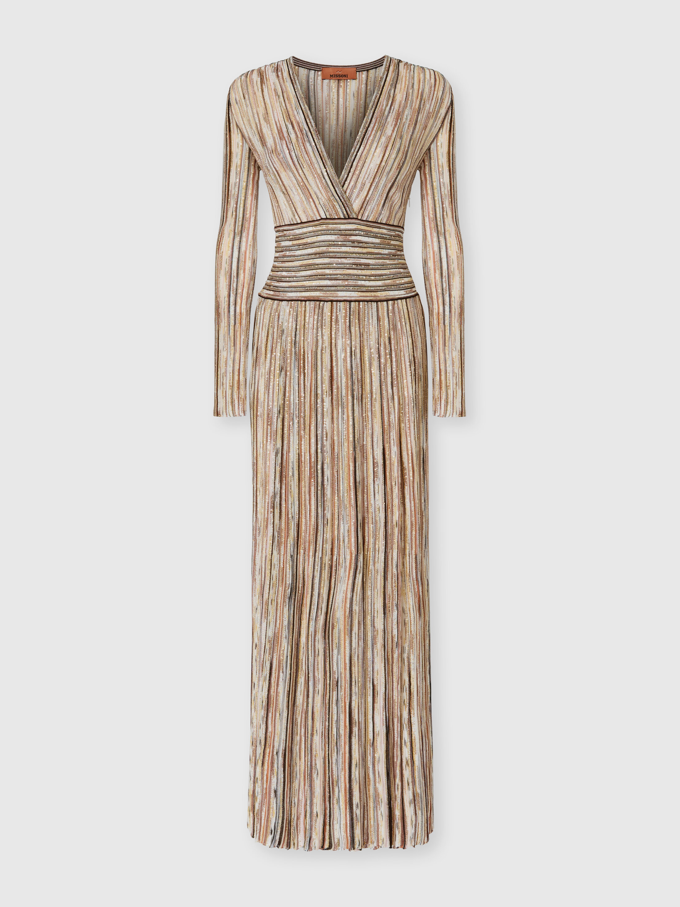Missoni Ribbed Mixed Viscose Midi Dress With Sequins
