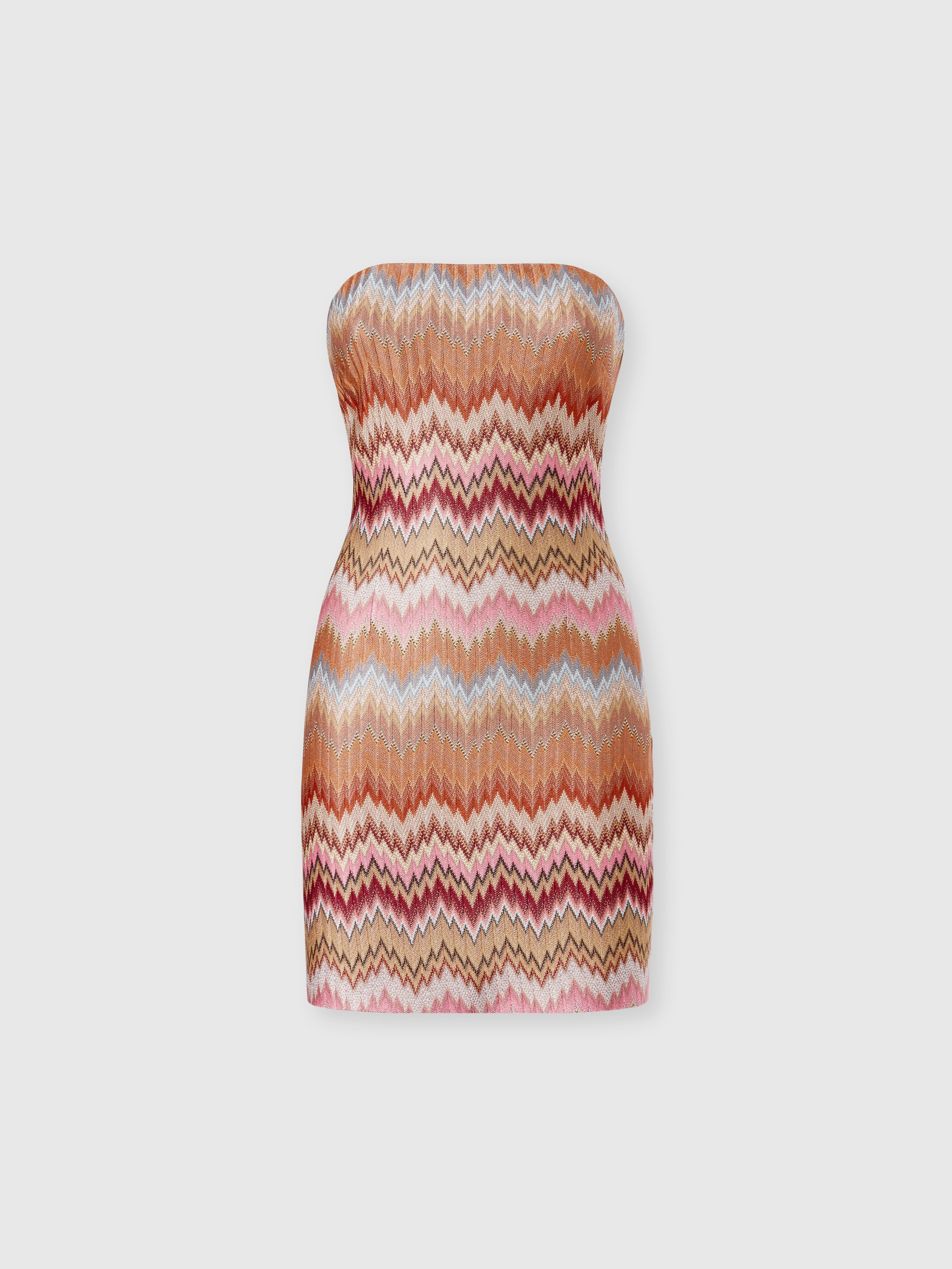 Missoni - Mini-robe en viscose motif chevron et serpent Femme Rose Rouille Taille 44 790 €