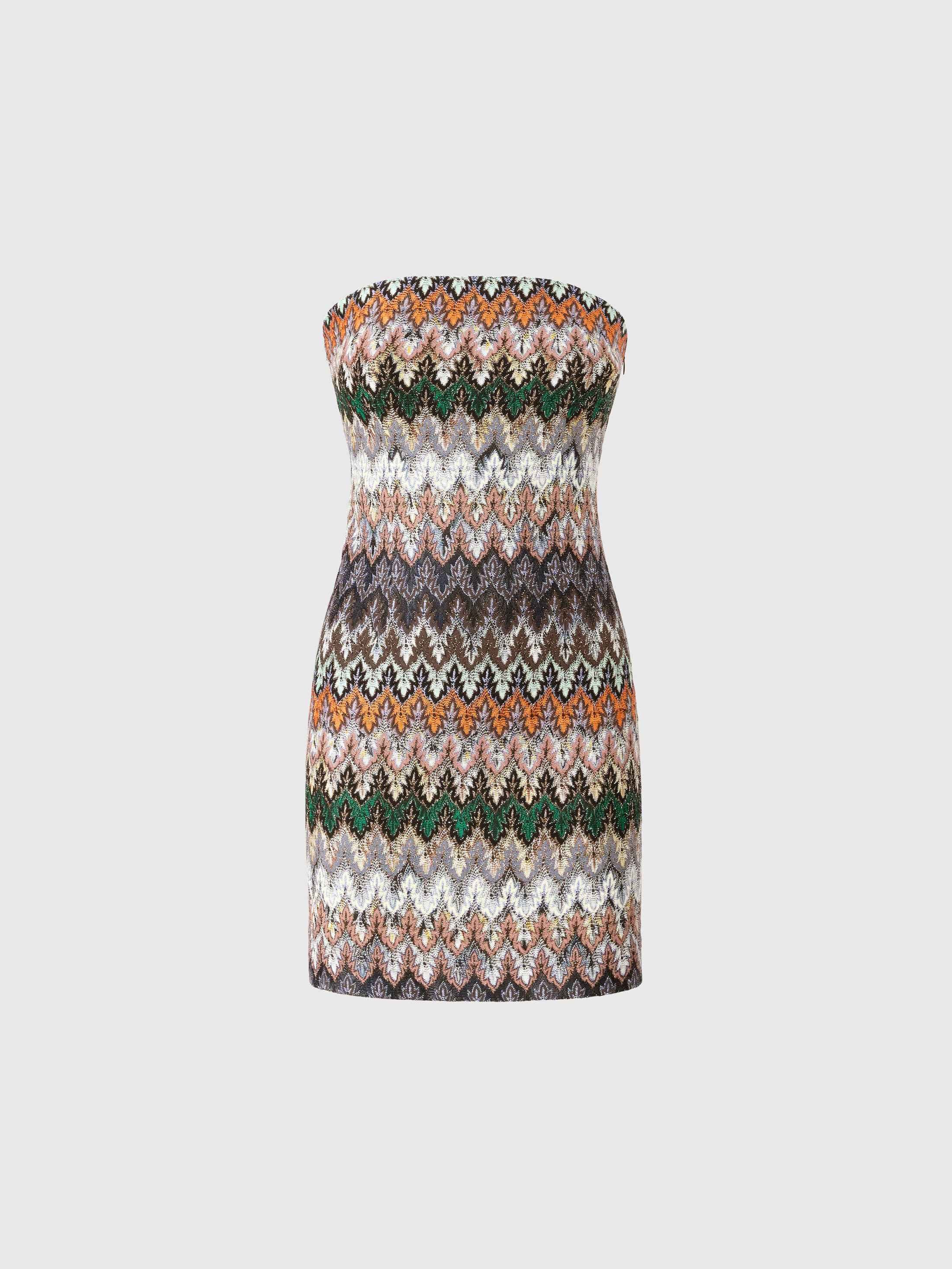 Missoni Viscose And Cotton Lamé Mini Dress With Lace Motif