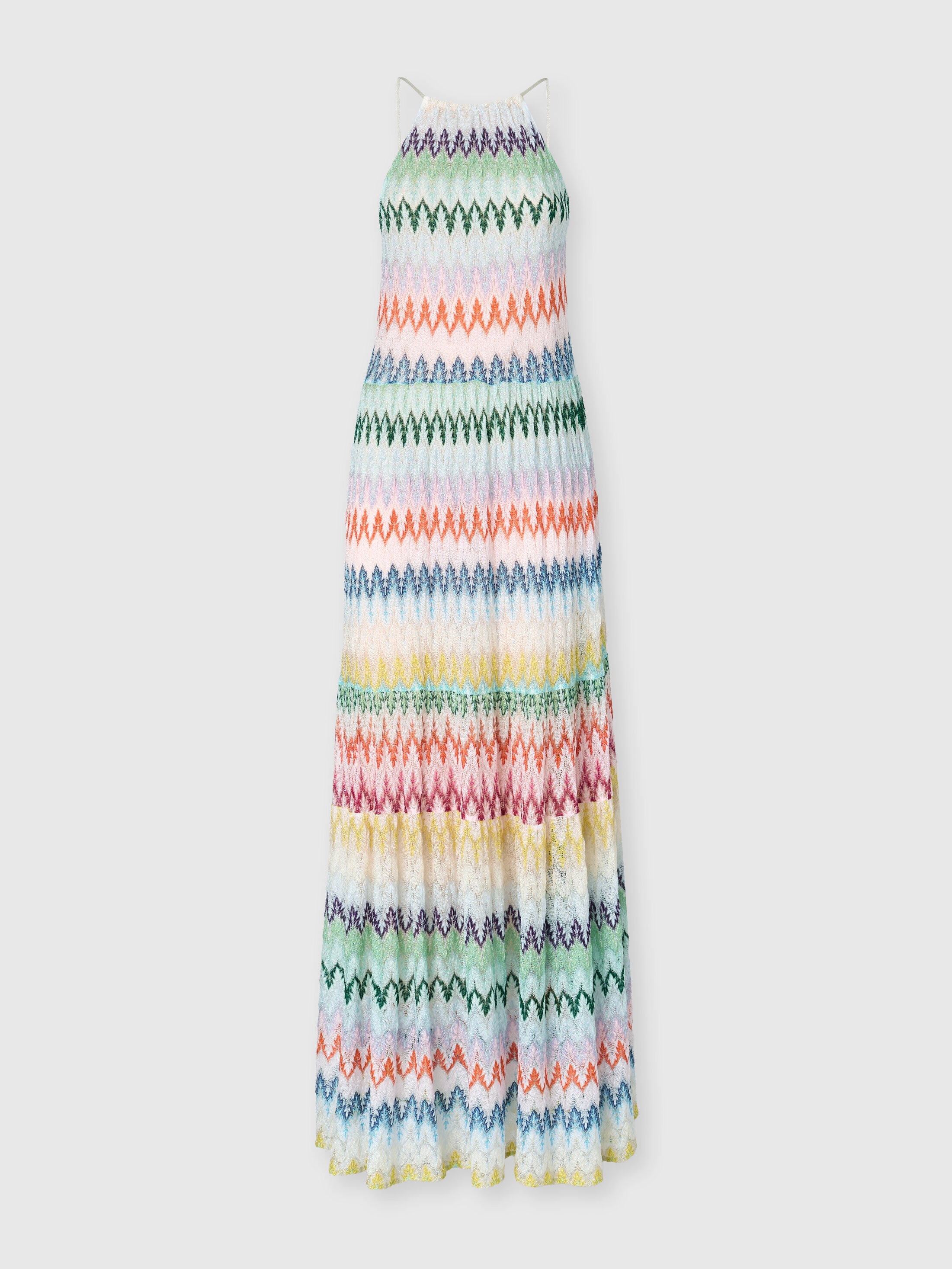 Missoni Donna Multicolore - Abito Lungo In Pizzo Zig Zag, Taglia: 44
