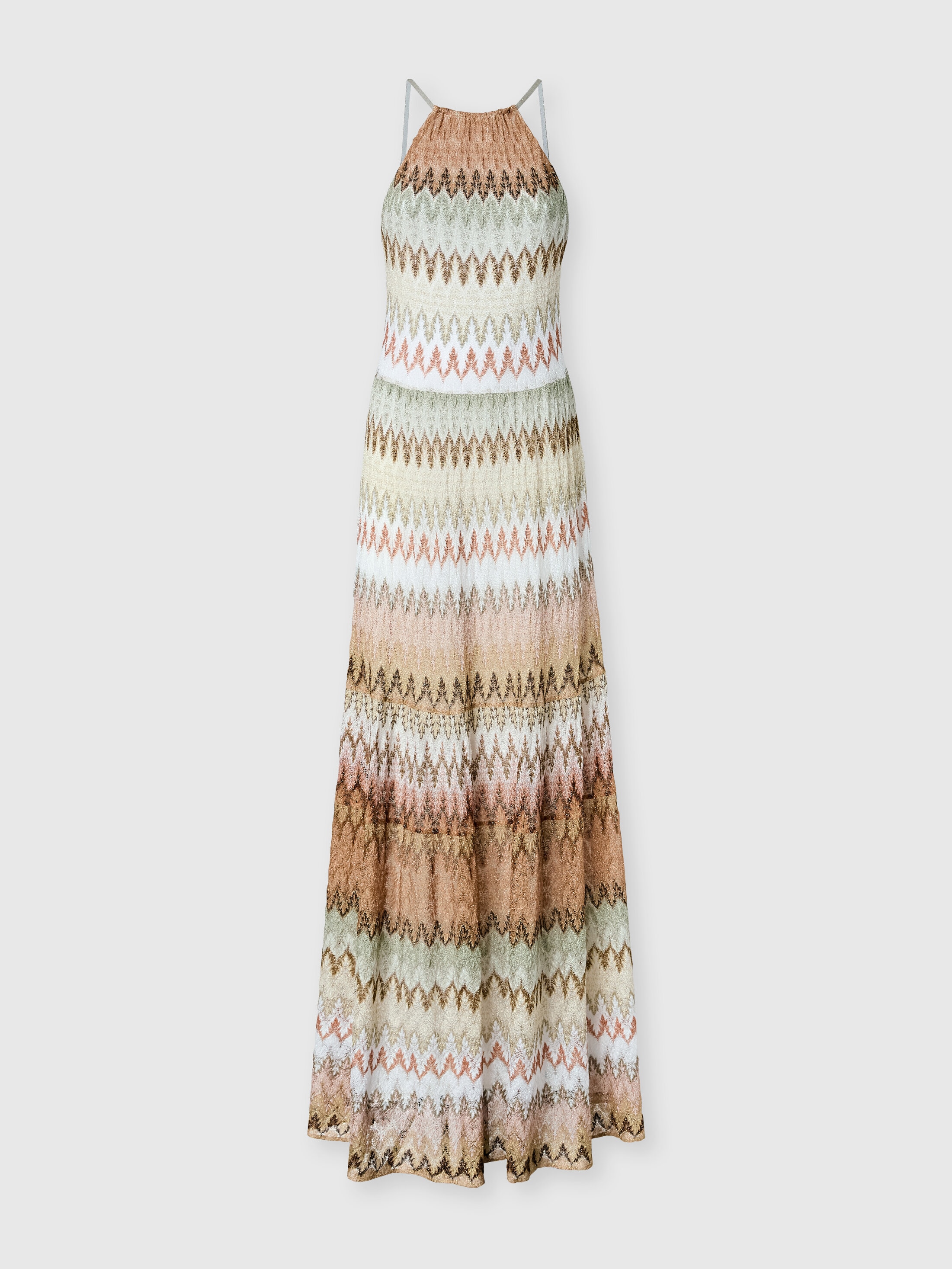Missoni Donna Multicolore - Abito Lungo In Pizzo Zig Zag, Taglia: 46