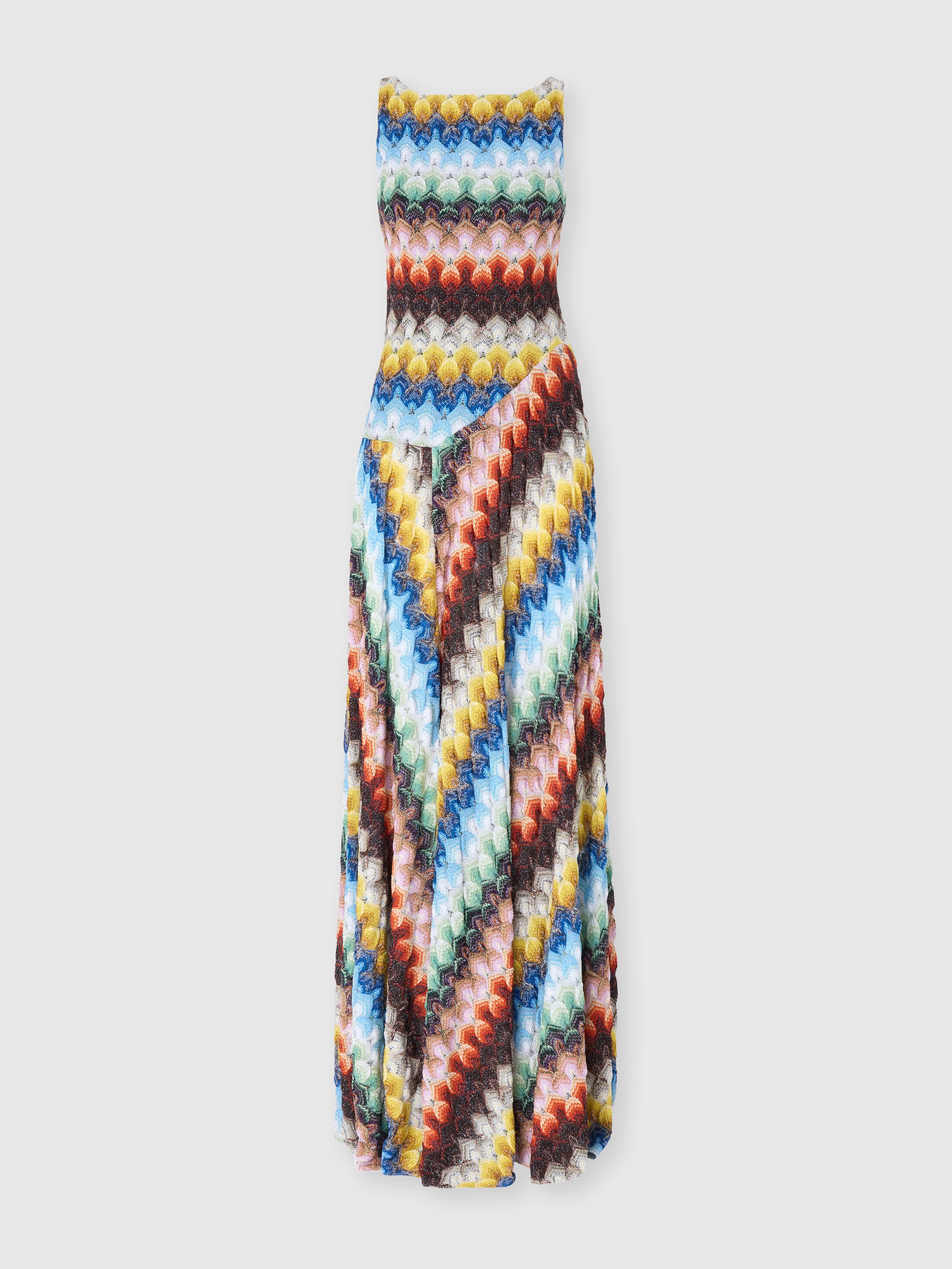Missoni Donna Multicolore - Abito Lungo Da In Viscosa Lamé Motivo Pizzo, Taglia: 40