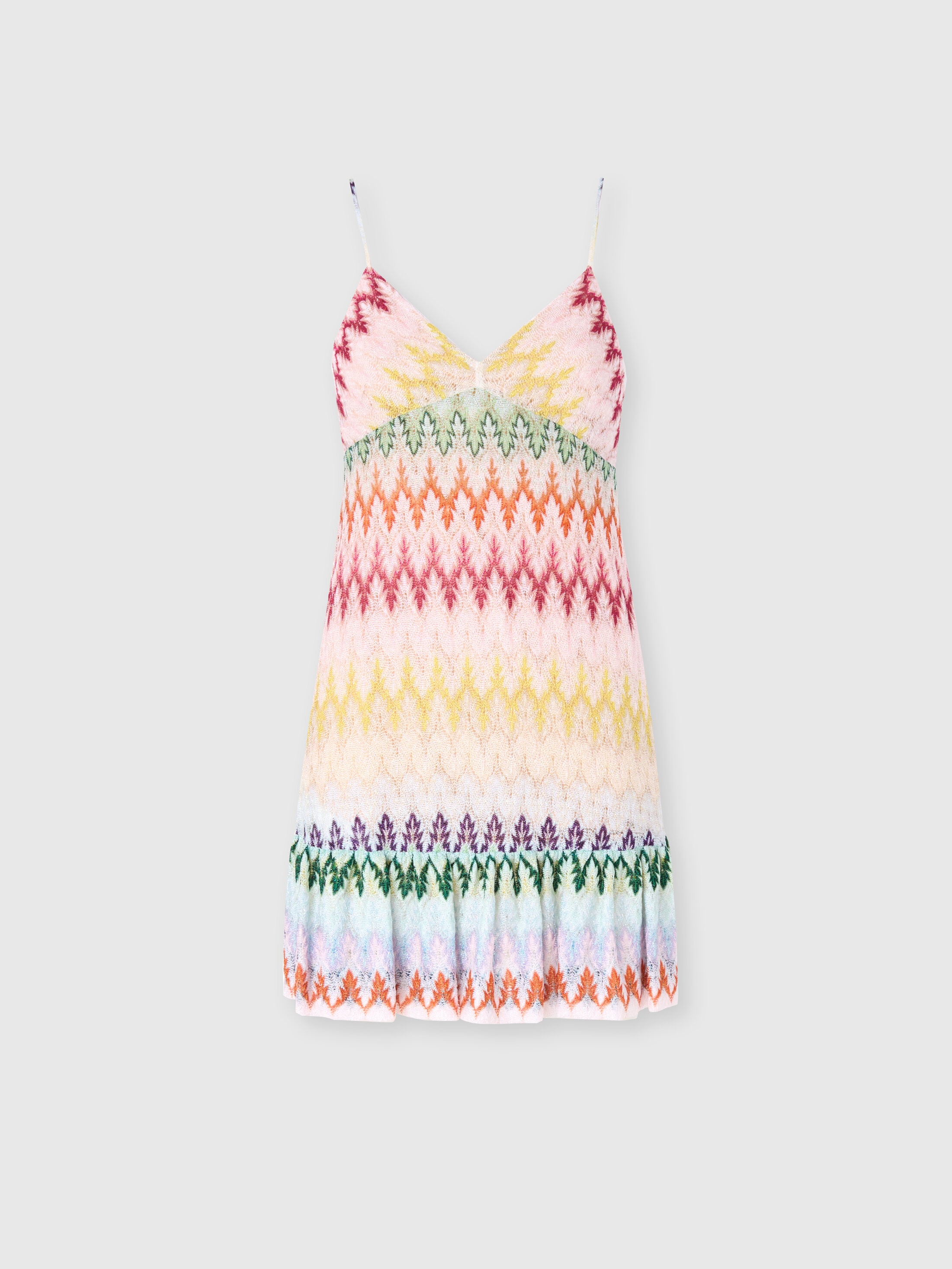 Missoni Donna Multicolore - Mini-Abito Senza Maniche In Pizzo Motivo Zig Zag, Taglia: 42