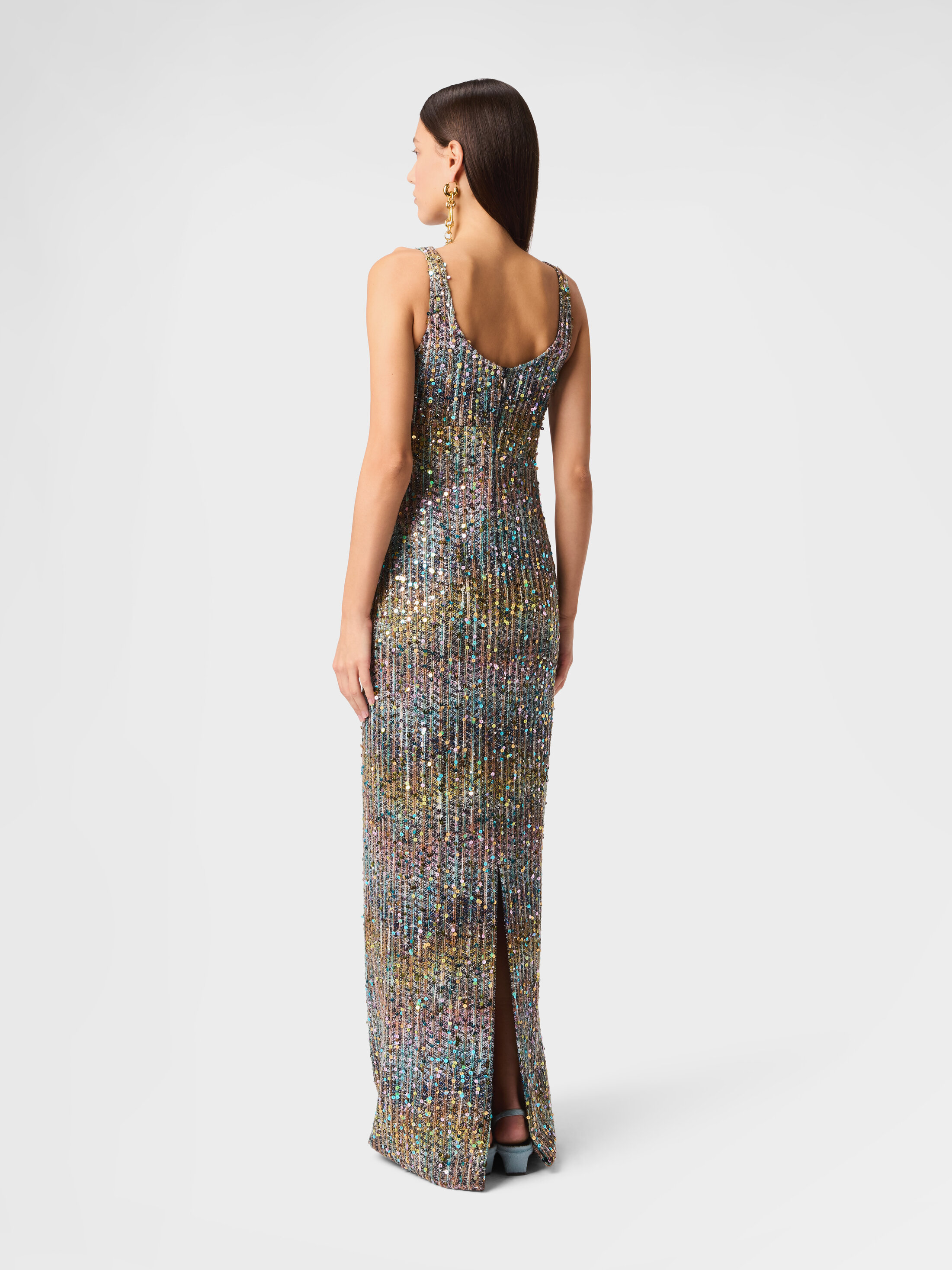 ジグザグテクスチャー ノースリーブ・ロングドレス マルチカラー | Missoni