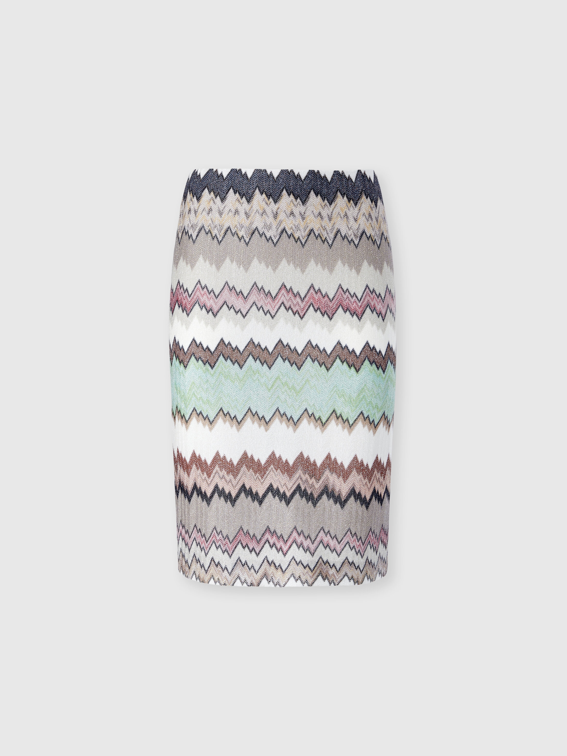 Missoni Donna Multicolore - Gonna Midi In Viscosa Lamé Con Spacco, Taglia: 42