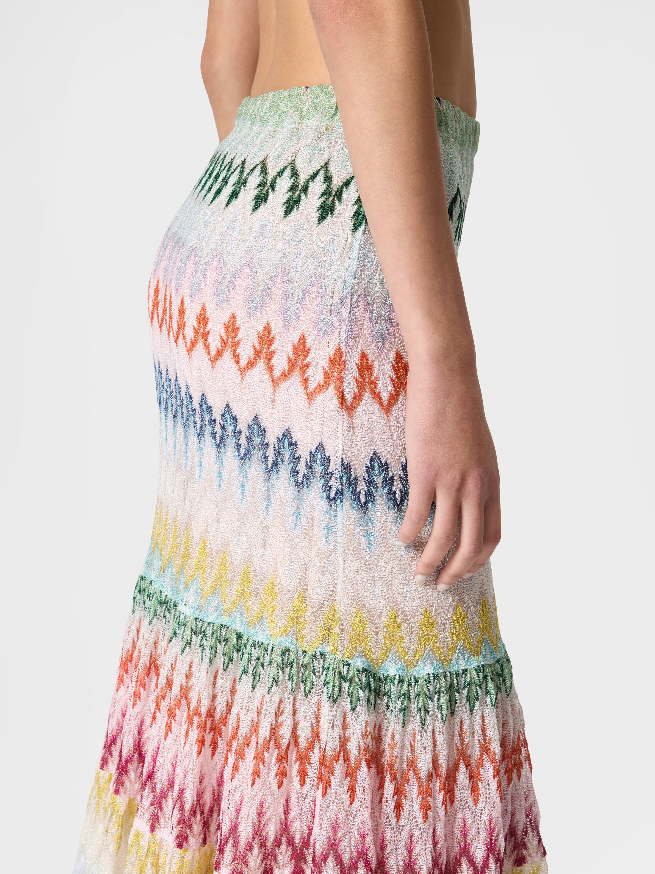 Rosita missoni m missoni skirt Mini skirt in printed zigzag tulle Multicoloured