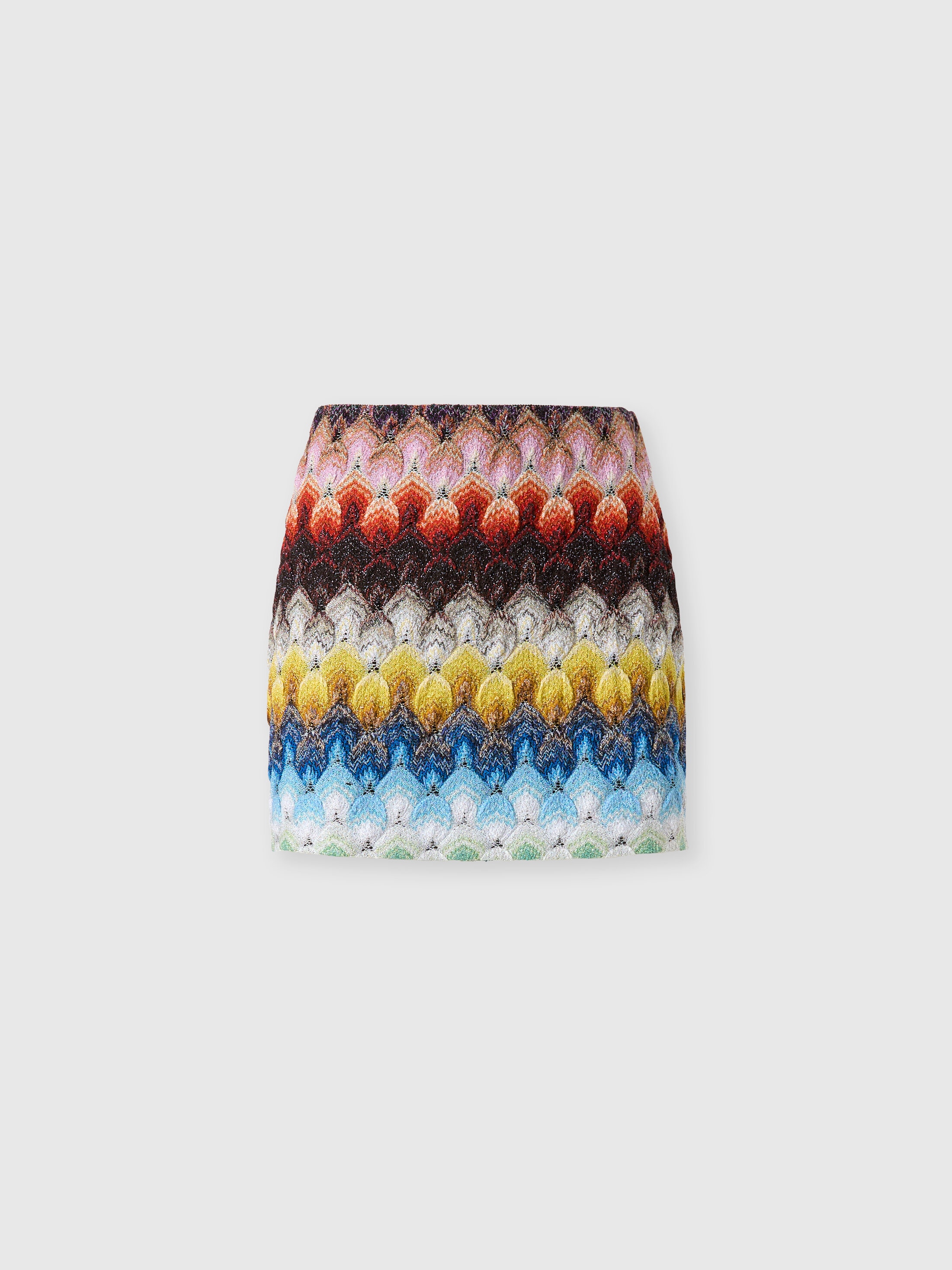 Missoni Donna Multicolore - Minigonna In Viscosa Lamé Motivo Pizzo, Taglia: 42