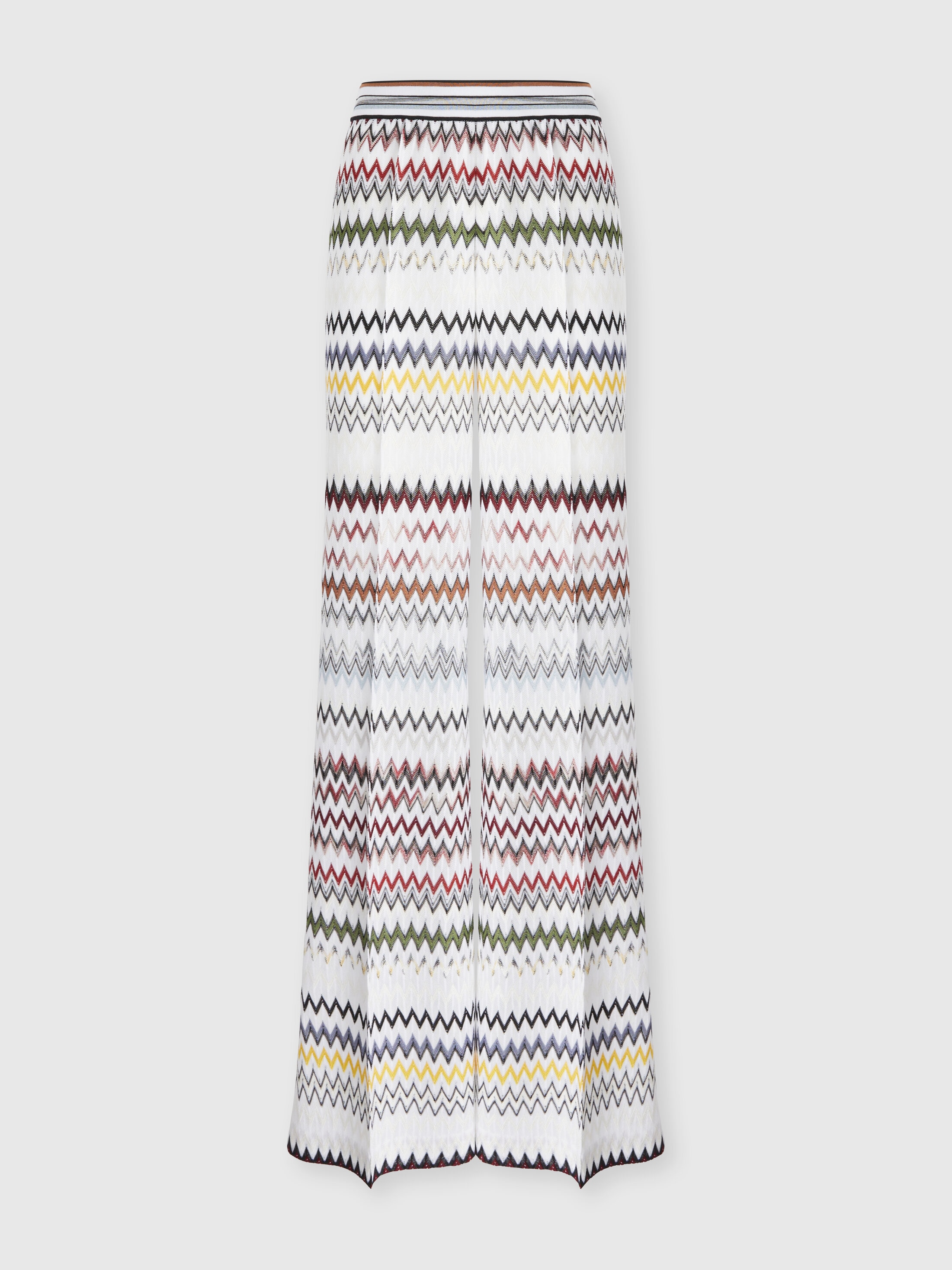 Missoni - Pantalon large en coton et viscose motif zigzag Femme Multicolore Taille 42 693 €