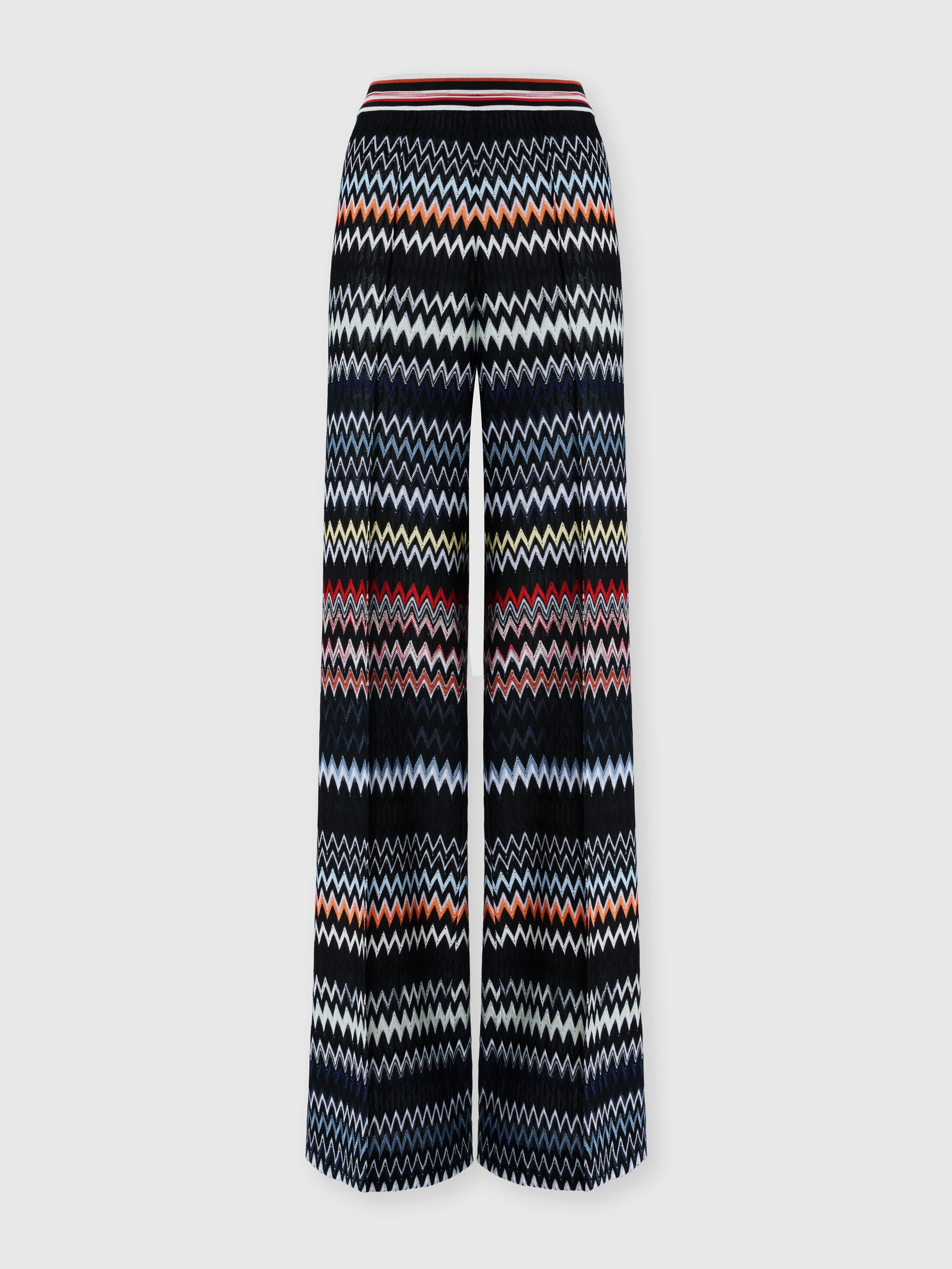 Missoni - Pantalon large en coton et viscose motif zigzag Femme Multicolore Taille 42 693 €
