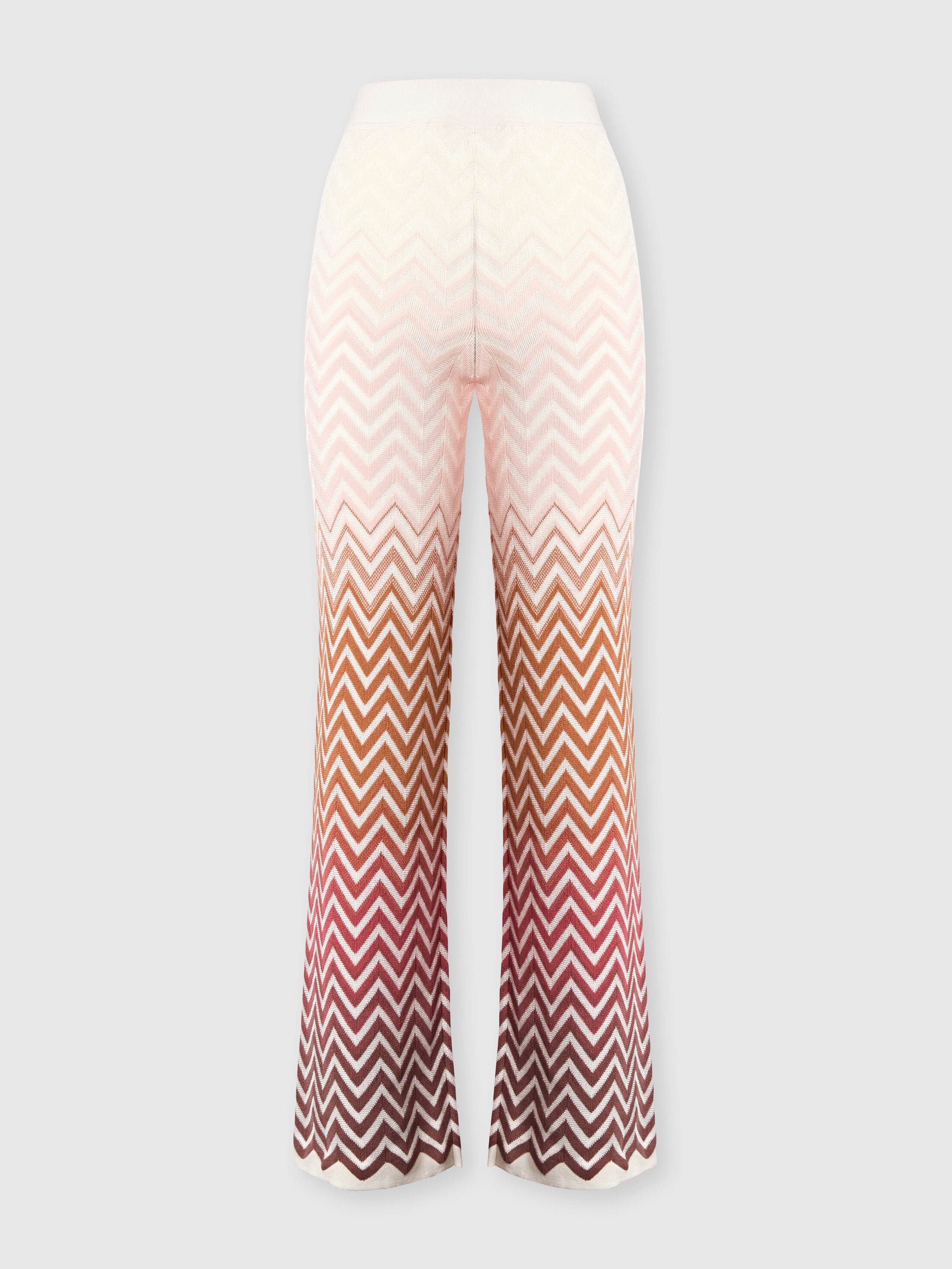 Missoni - Pantalon en coton et viscose motif chevron dgrad Femme Rose Rouille Taille 40 623 €