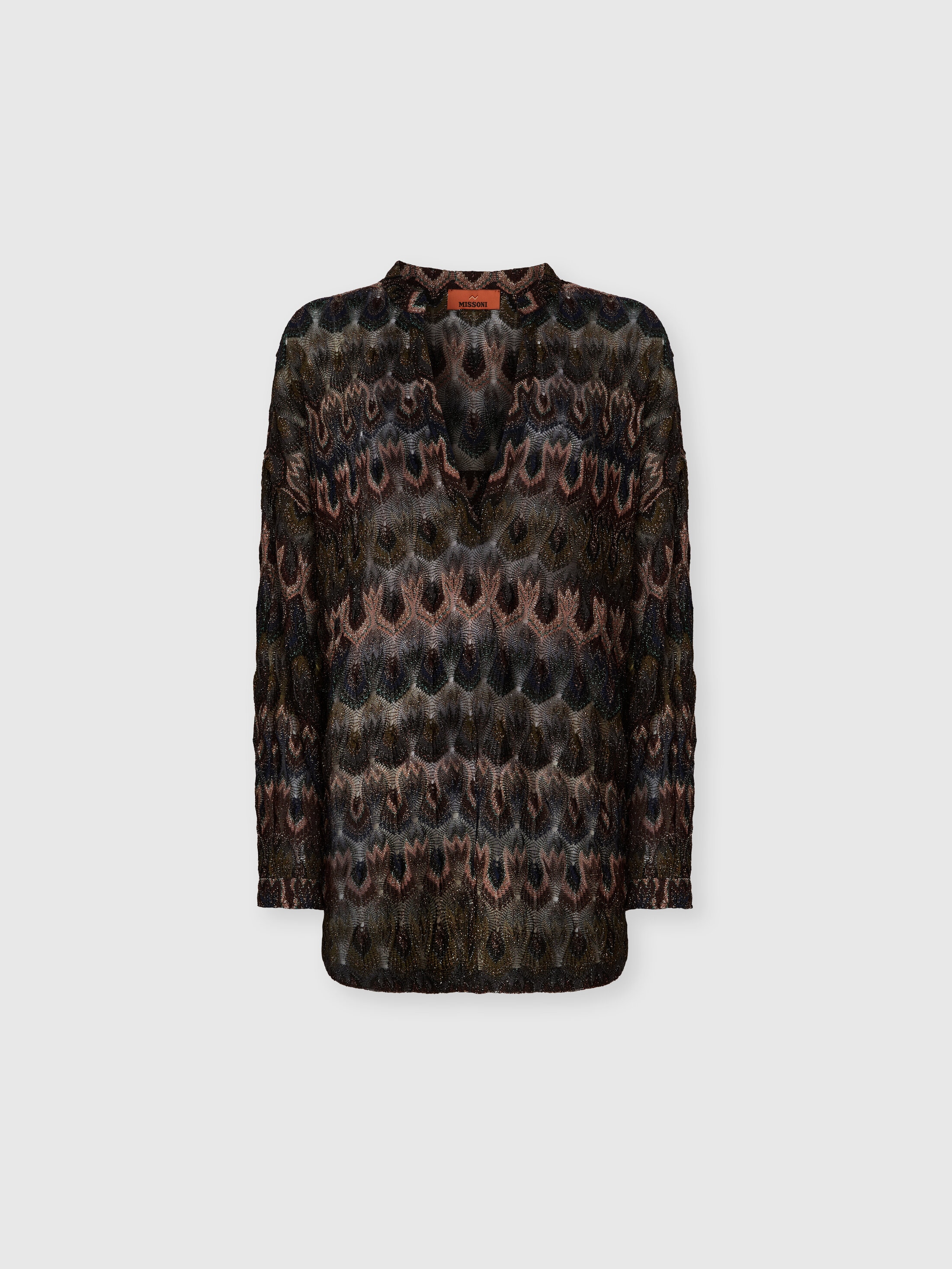 Missoni - Blouse en viscose lam motif arabesque Femme Brun Taille S 833 €