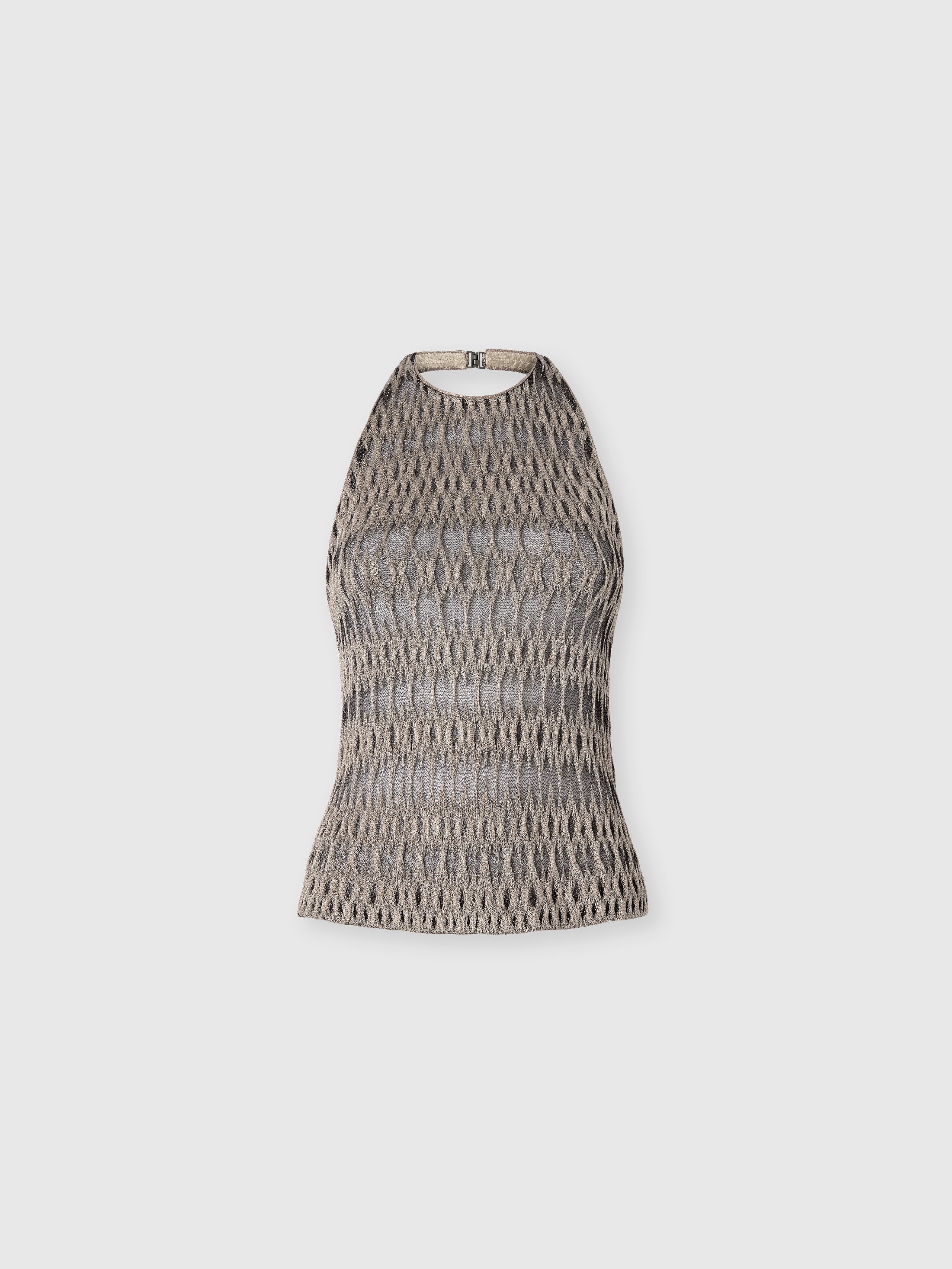 Missoni - Top en mlange de viscose 3D losanges et col amricain Femme Beige Taille L 343 €