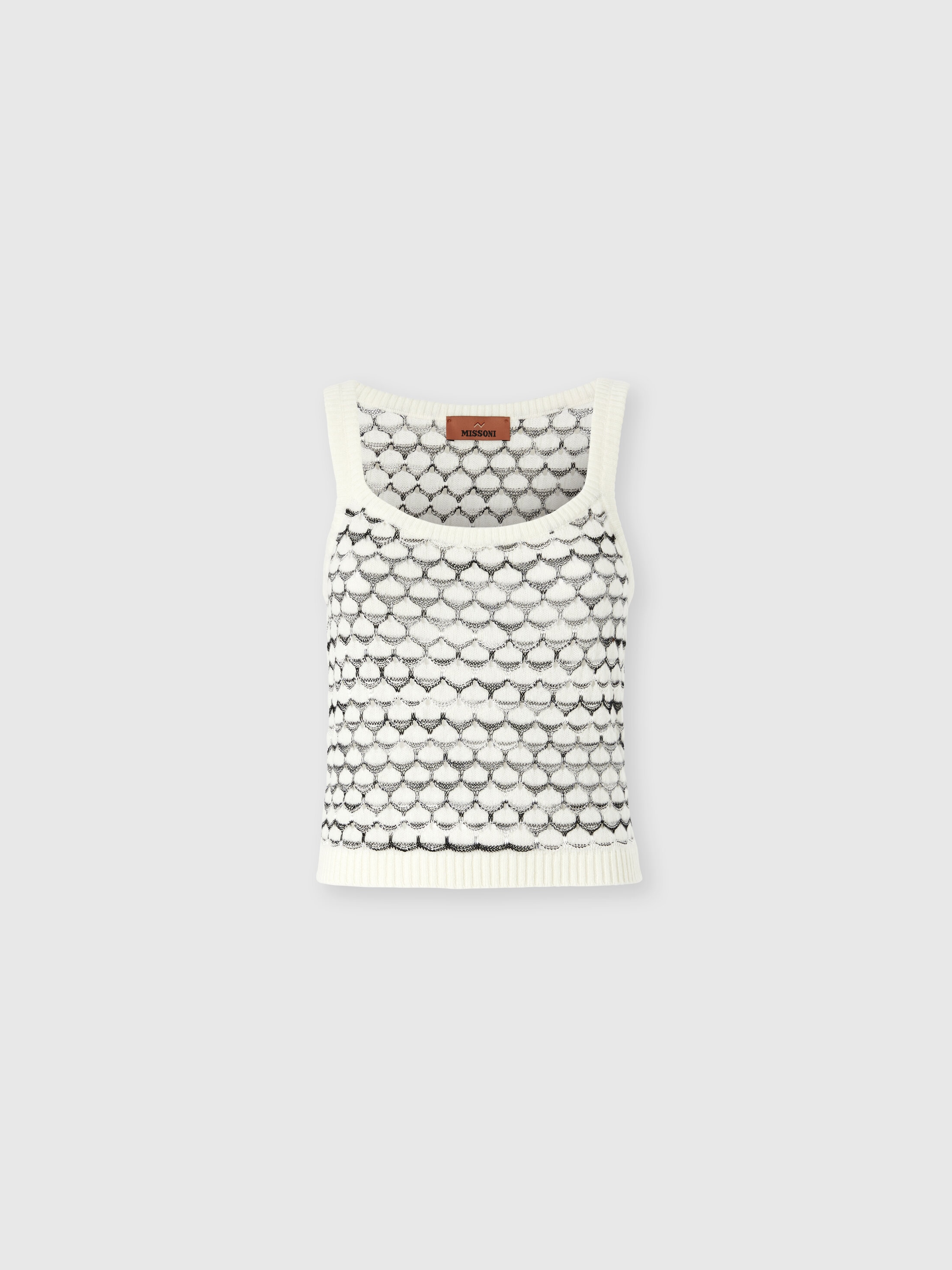 Missoni - Dbardeur en cachemire et viscose avec finitions contrastes Femme Blanc Taille 40 483 €