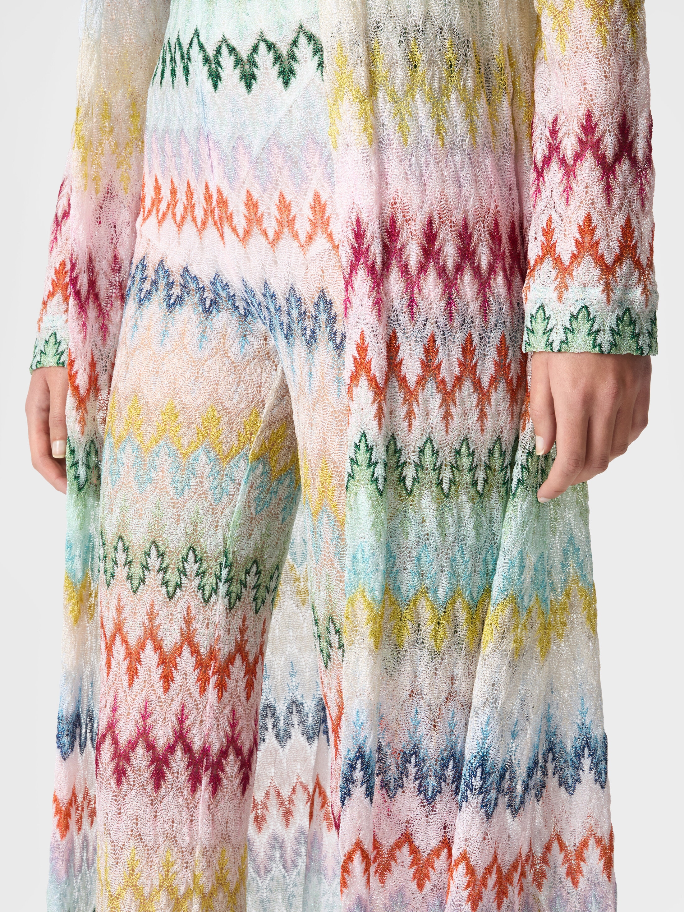 Long zig zag lace cardigan Multicoloured | Missoni