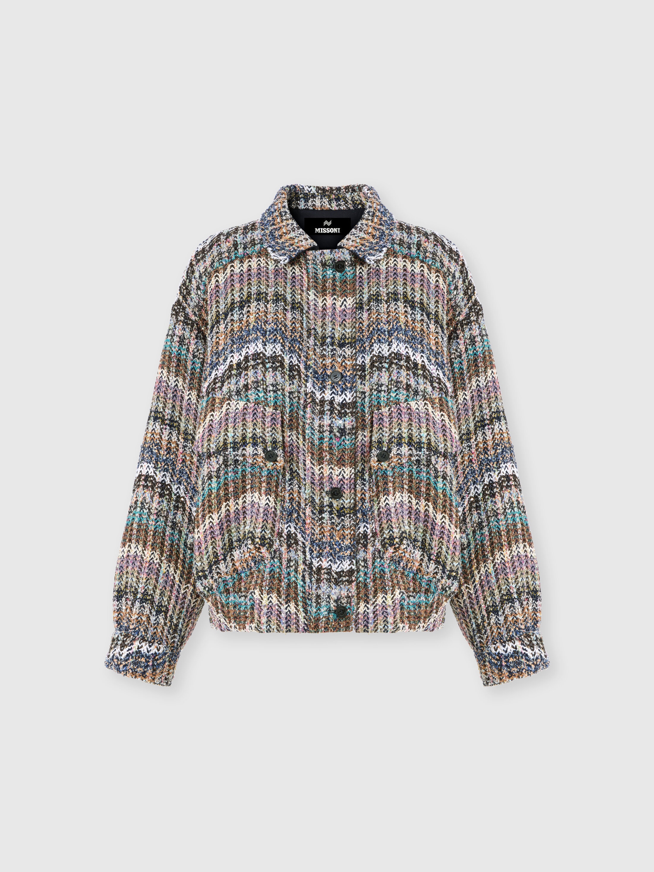 Missoni - Bomber oversize en maille chevron avec paillettes Femme Multicolore Taille M 2900 €