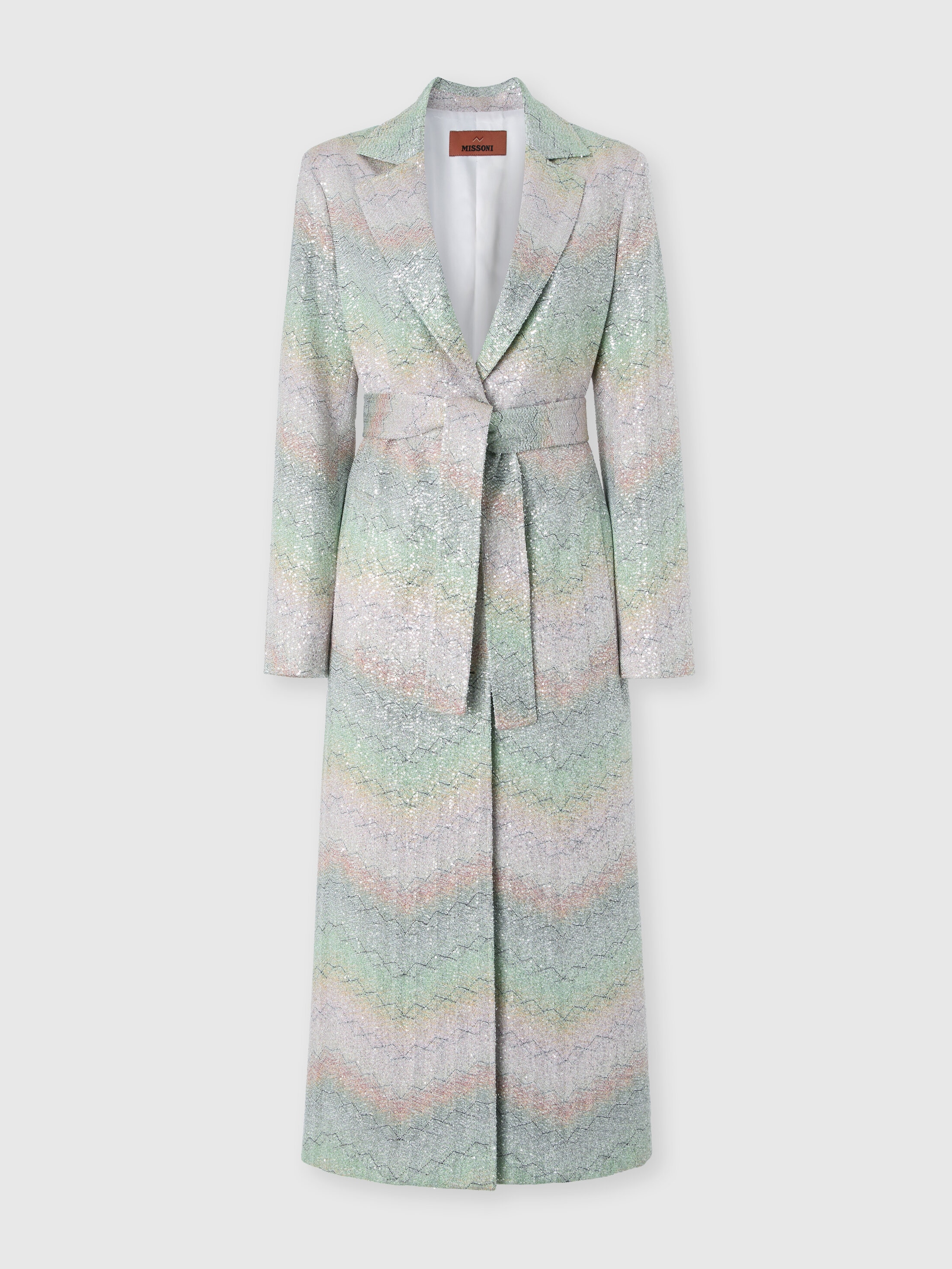 Missoni - Manteau lger avec ceinture et applications de paillettes Femme Multicolore Taille 42 3900 €