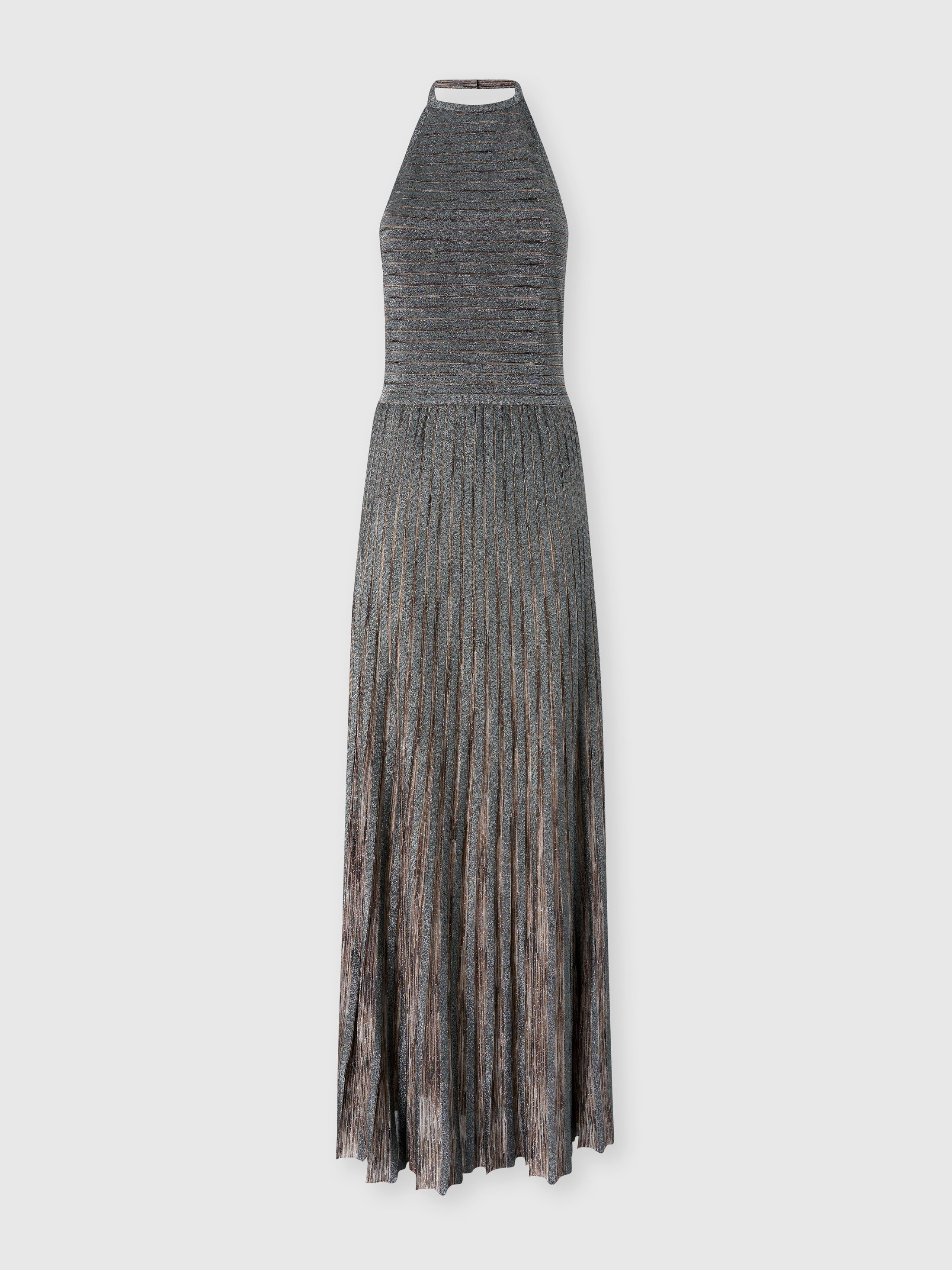 Missoni Donna Beige - Abito Lungo In Viscosa Lamé Con Scollatura Posteriore, Taglia: 46
