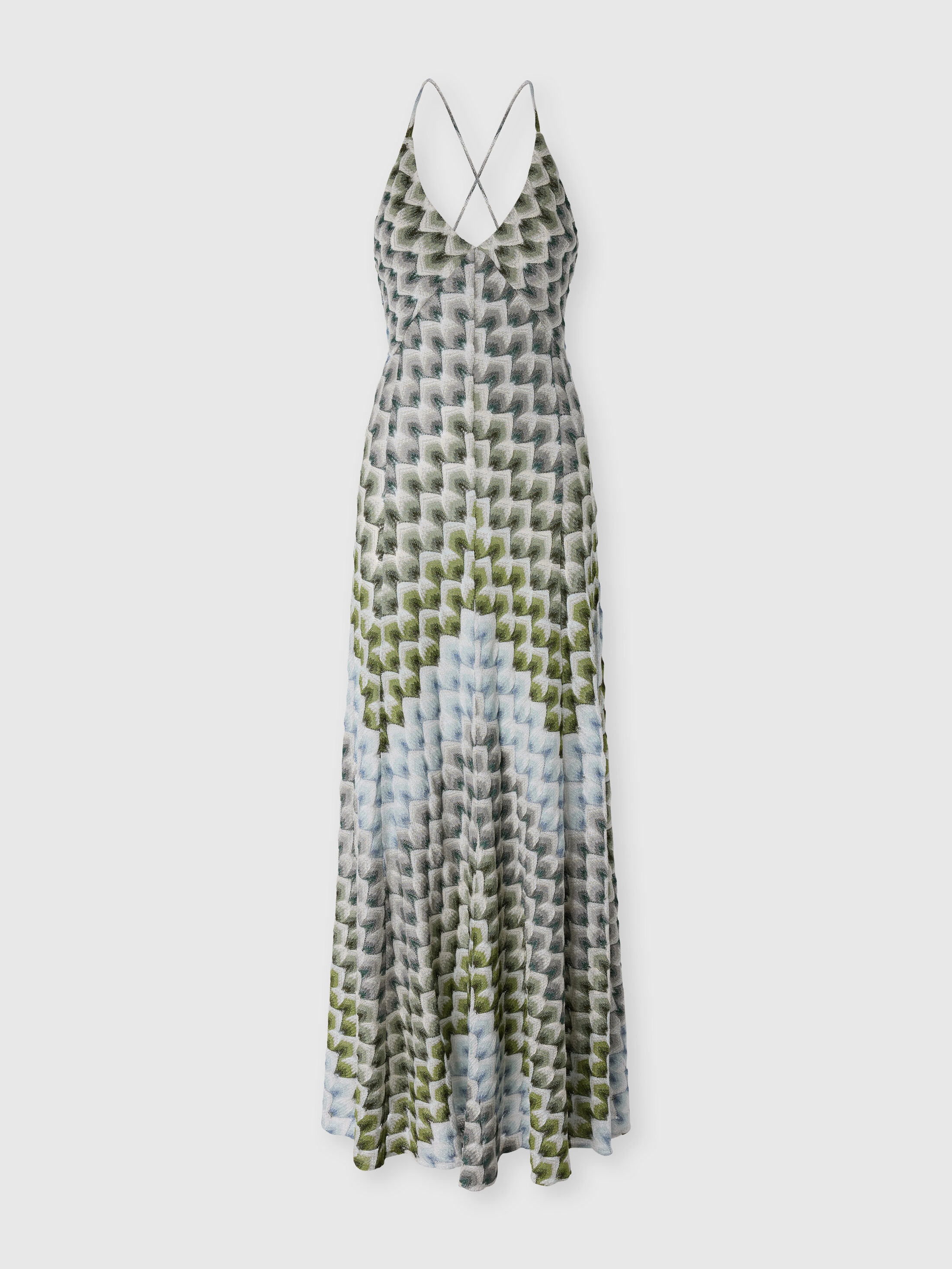 Missoni - Robe longue en viscose lam avec bretelles croises Femme Multicolore Taille 38 1990 €