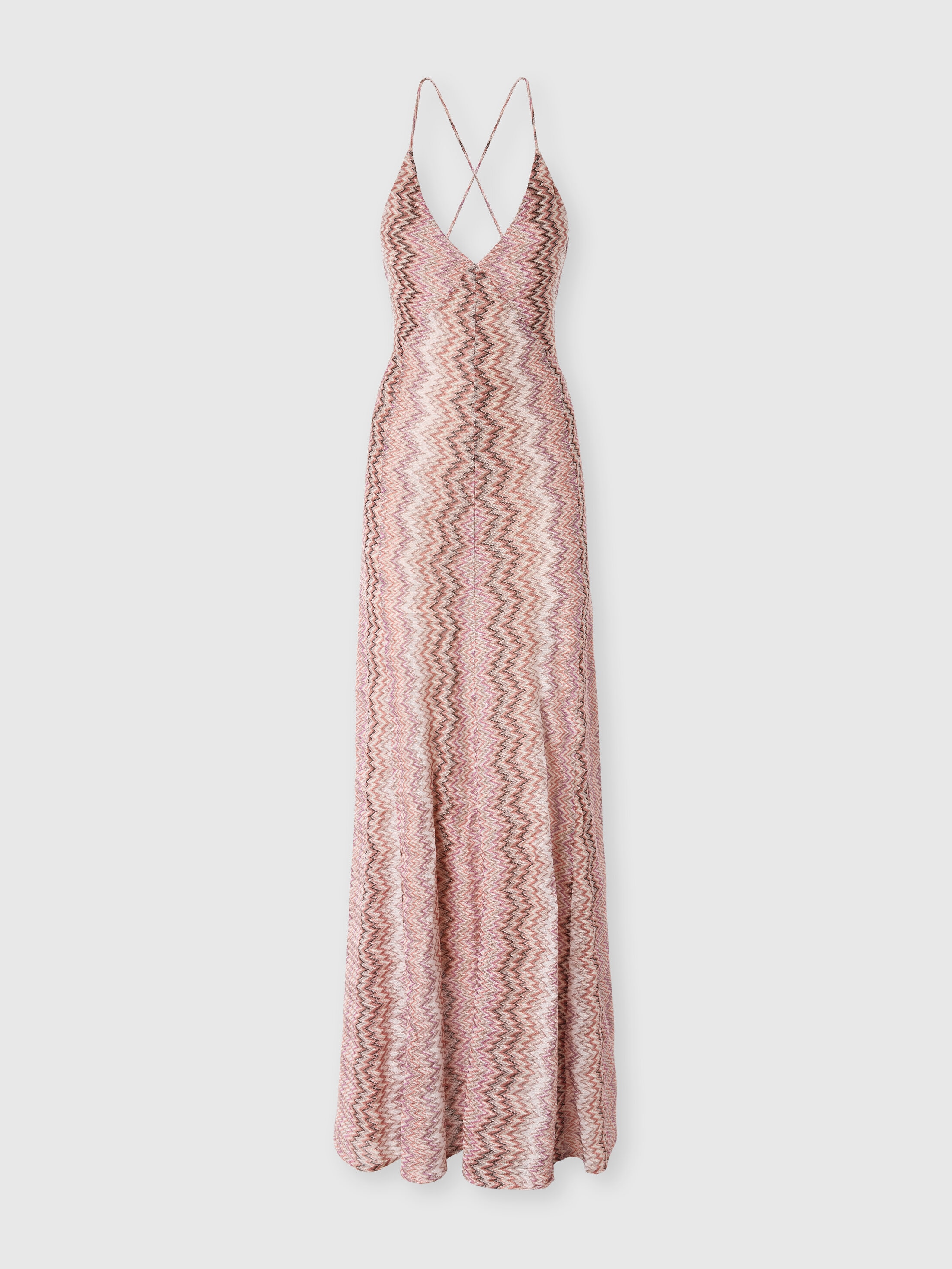 Missoni - Robe longue en viscose motif snake Femme Rose Multicolore Taille 44 1390 €