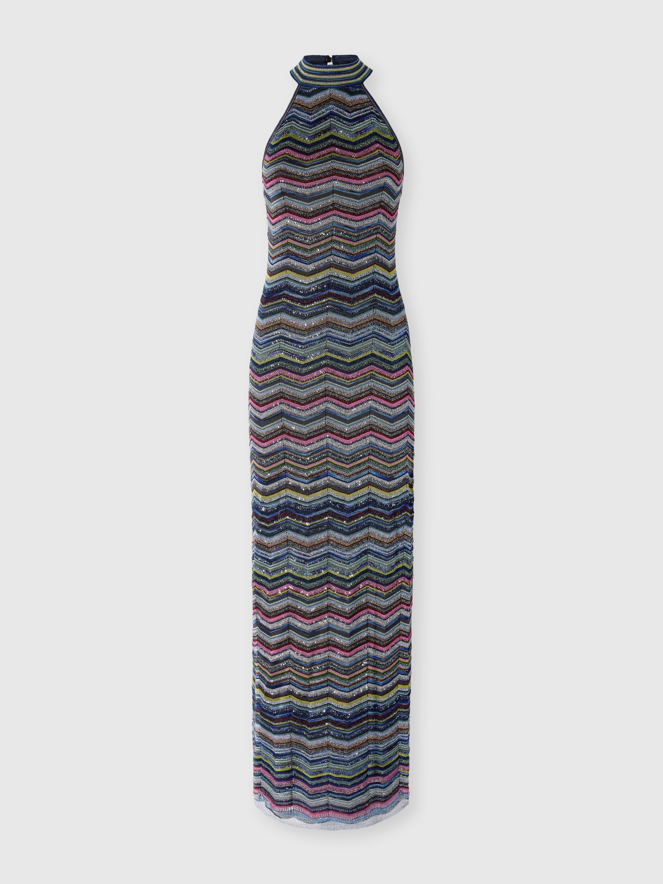 Missoni - Robe longue avec encolure amricaine et paillettes Femme Multicolore Taille 36 1690 €