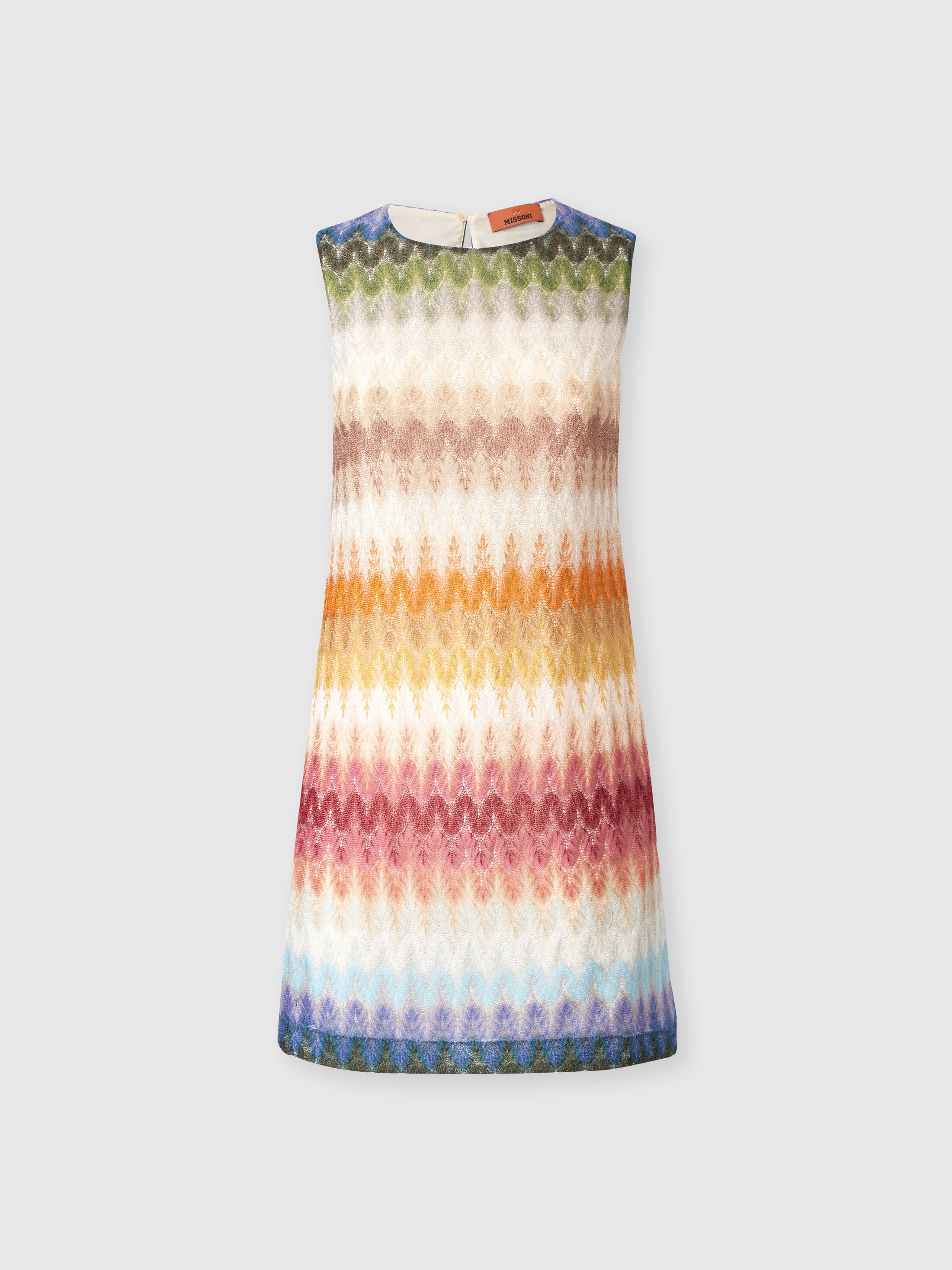 Missoni - Mini-robe sans manches en viscose dégradée, Femme, Multicolore, Taille: 46