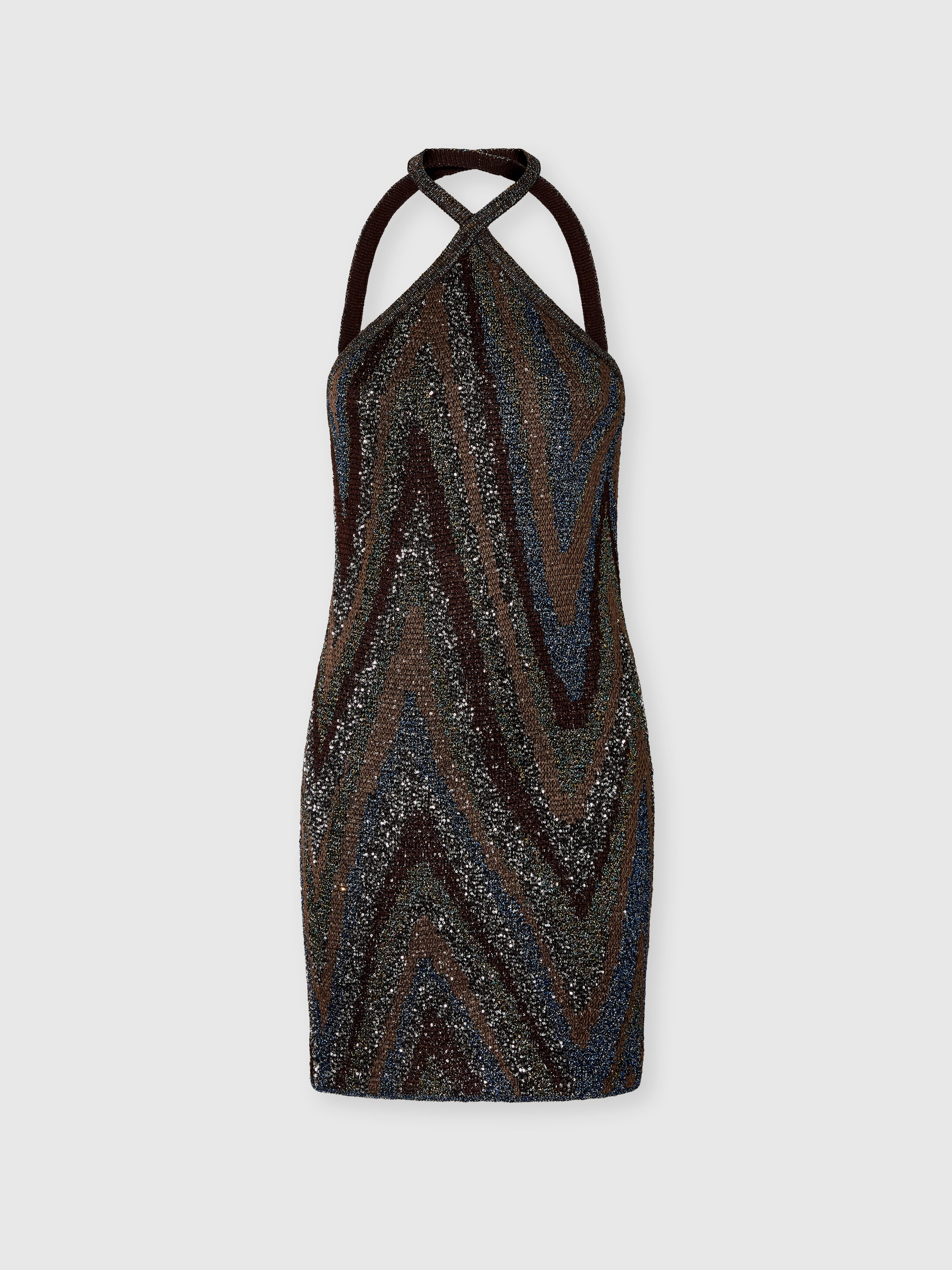 Missoni Donna Blu - Mini Abito In Viscosa Lamé A Zigzag - Dresses - S - Immagine 2