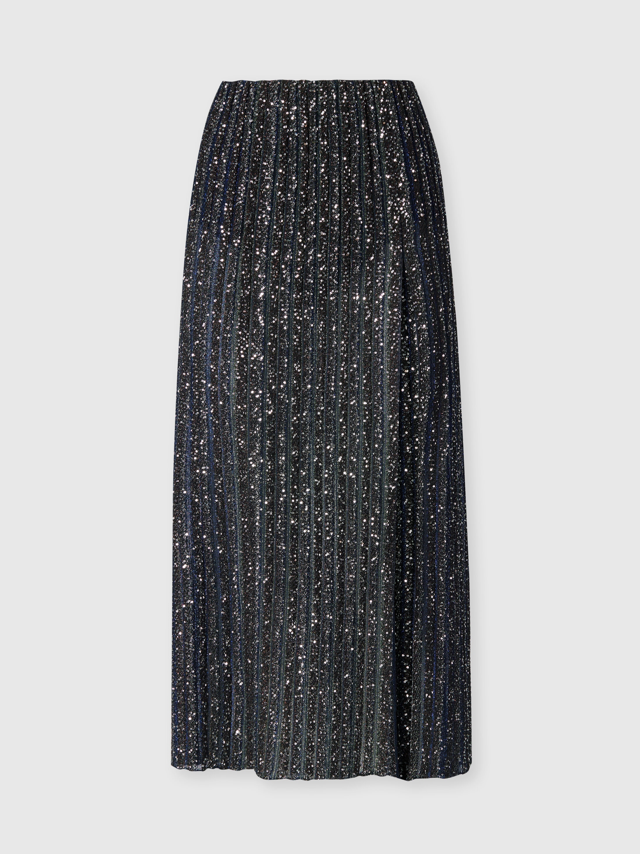 Missoni - Jupe midi ctele avec fente et paillettes Femme Multicolore Taille 46 1250 €