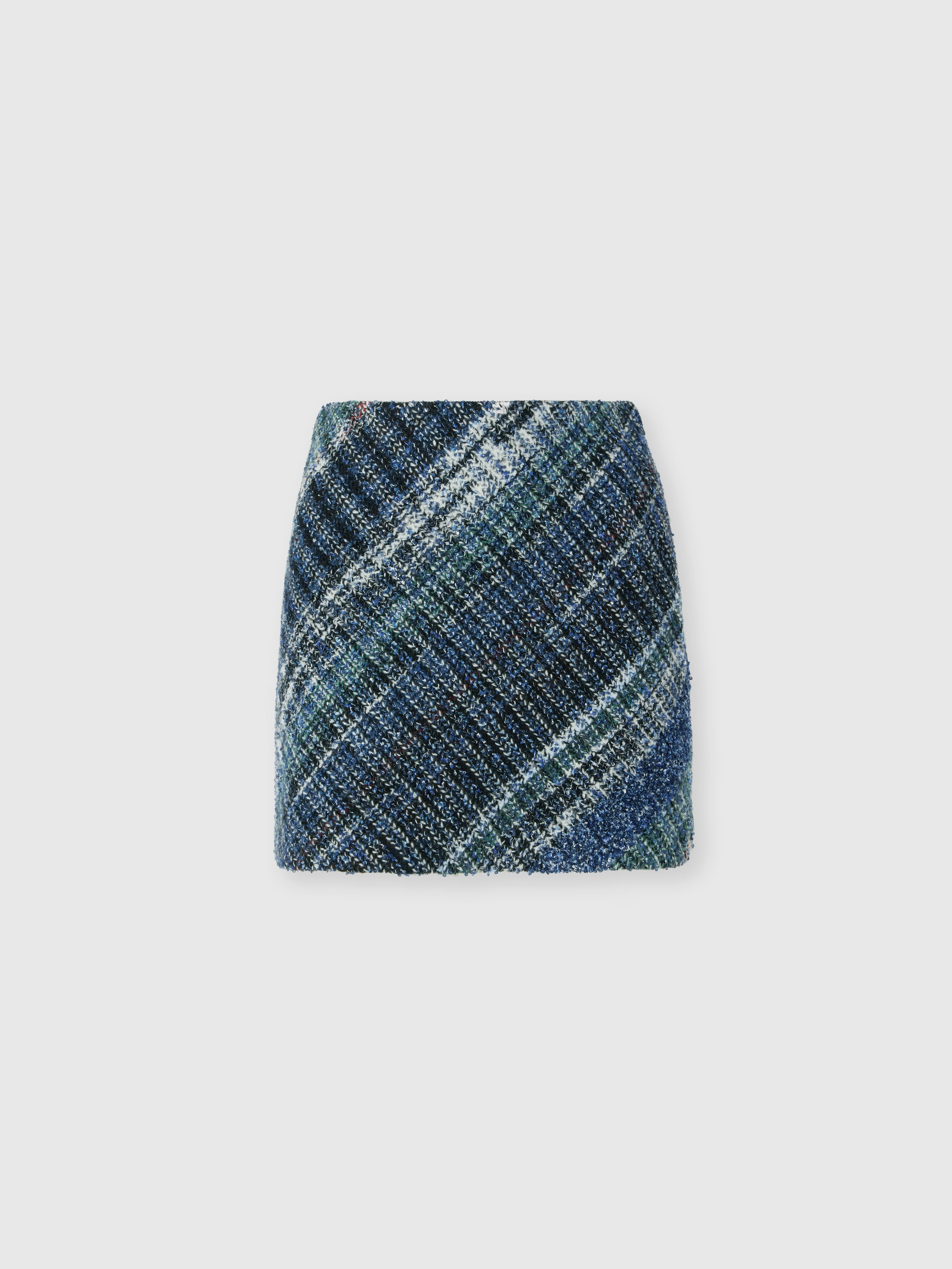 Missoni - Mini-jupe en laine mlange check Femme Bleu Taille 38 890 €