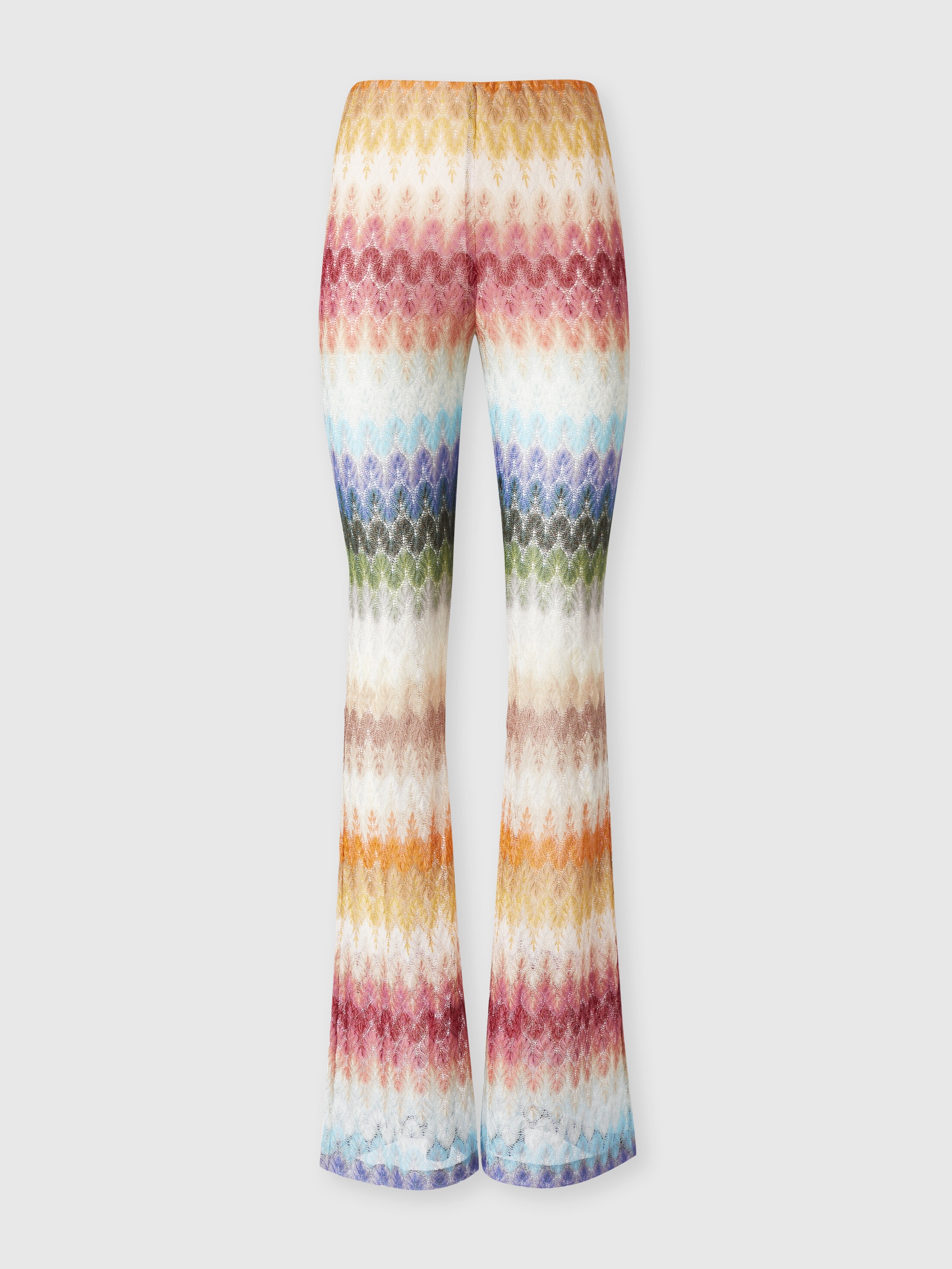 Missoni Donna Multicolore - Pantaloni Flare In Viscosa Con Motivo Pizzo Dégradé, Taglia: 38