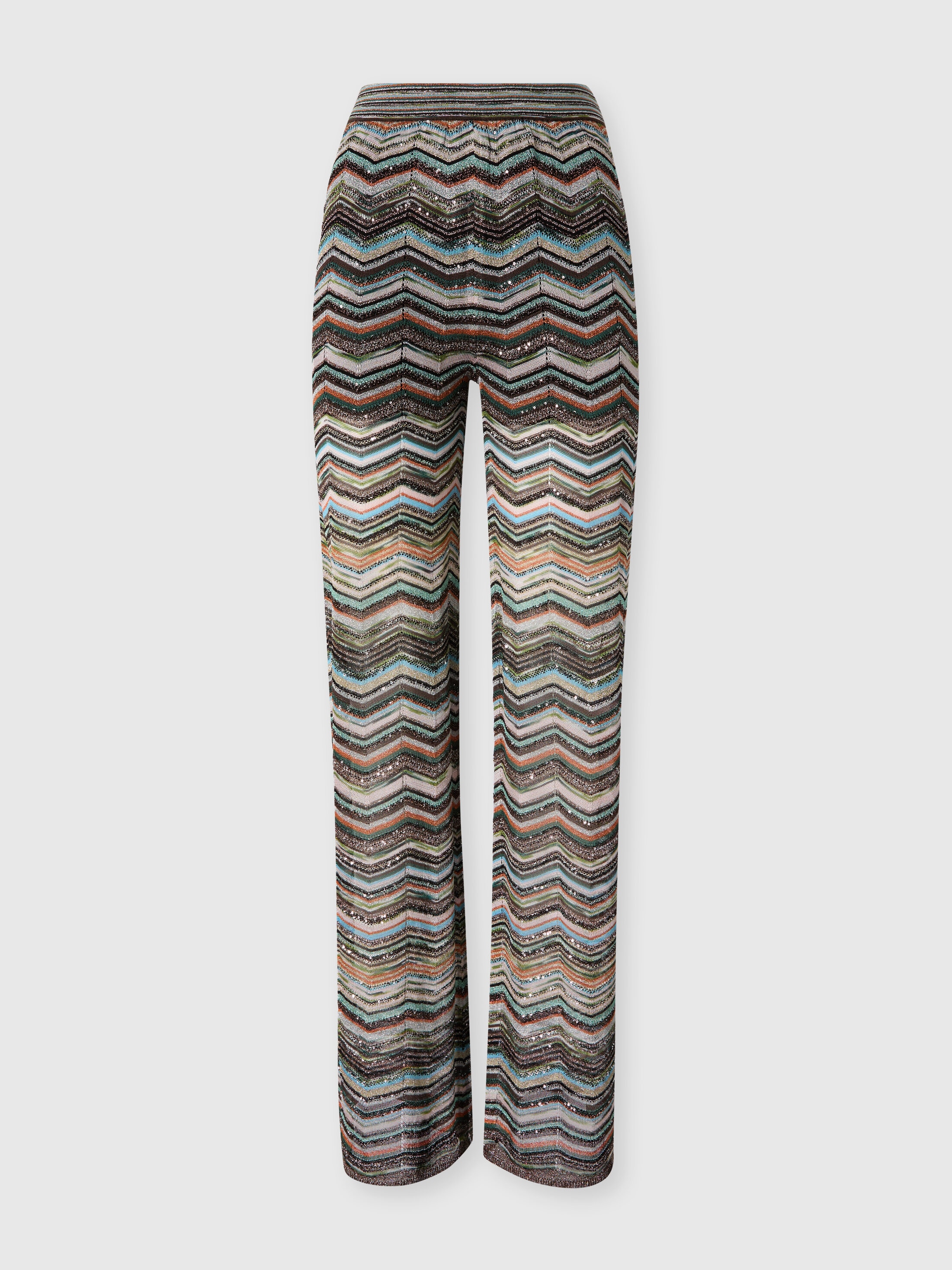 Missoni - Pantalon palazzo chevron avec paillettes Femme Multicolore Taille 38 1290 €