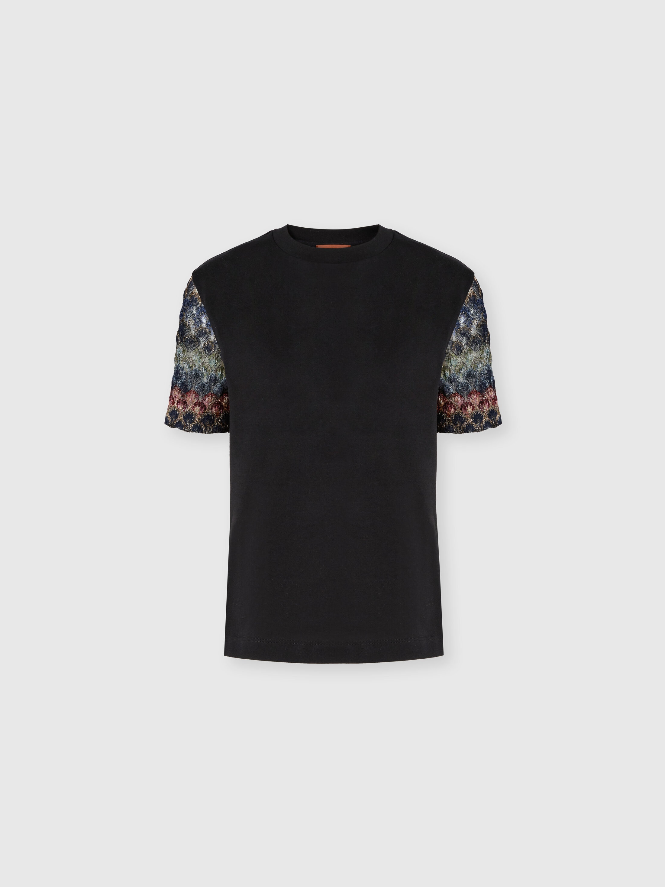 Missoni - T-shirt col rond en coton avec dtails chevron Femme Multicolore Taille XS 290 €