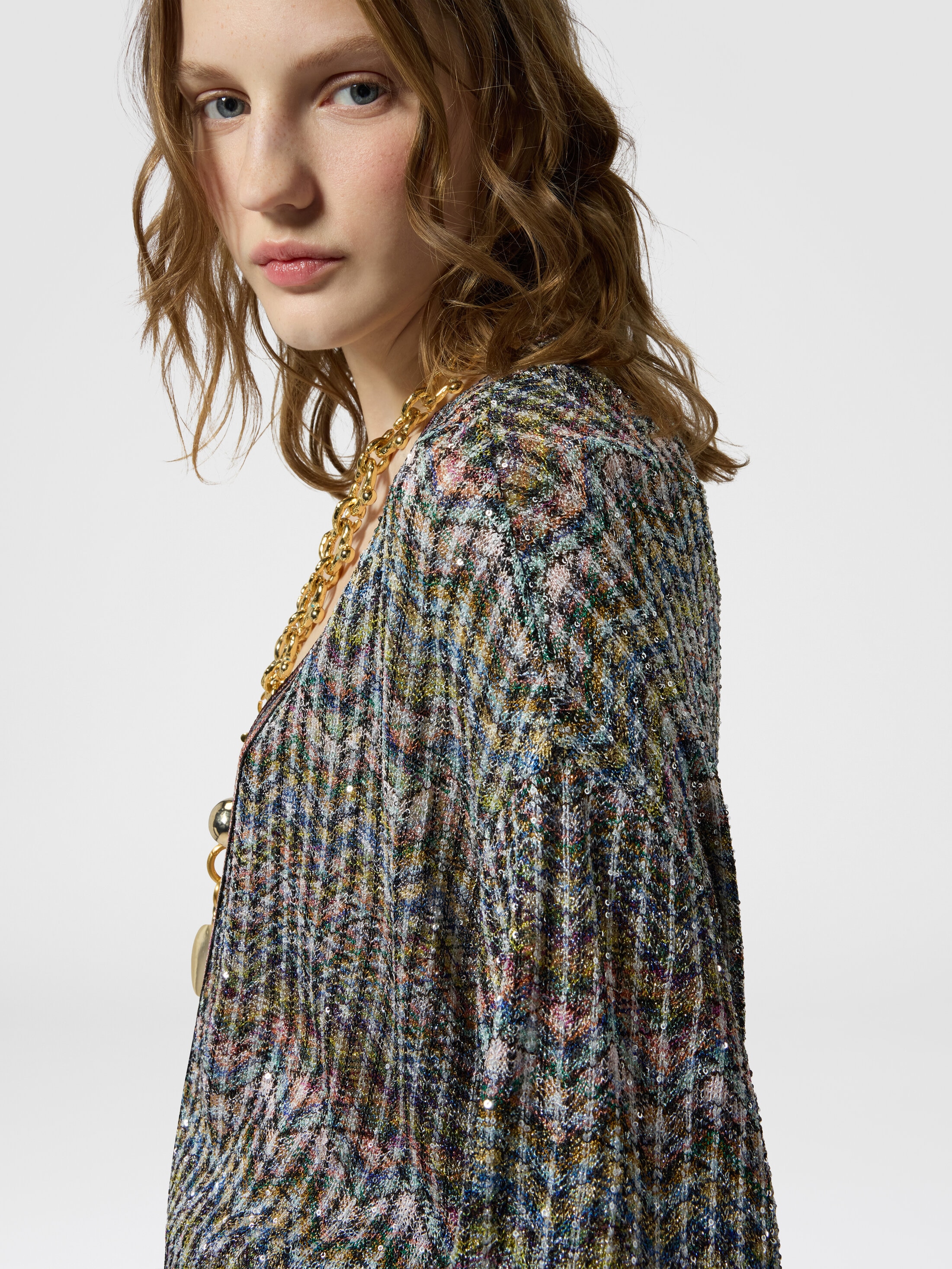 Oversized viscose-blend cardigan with sequins Multicoloured | Missoni