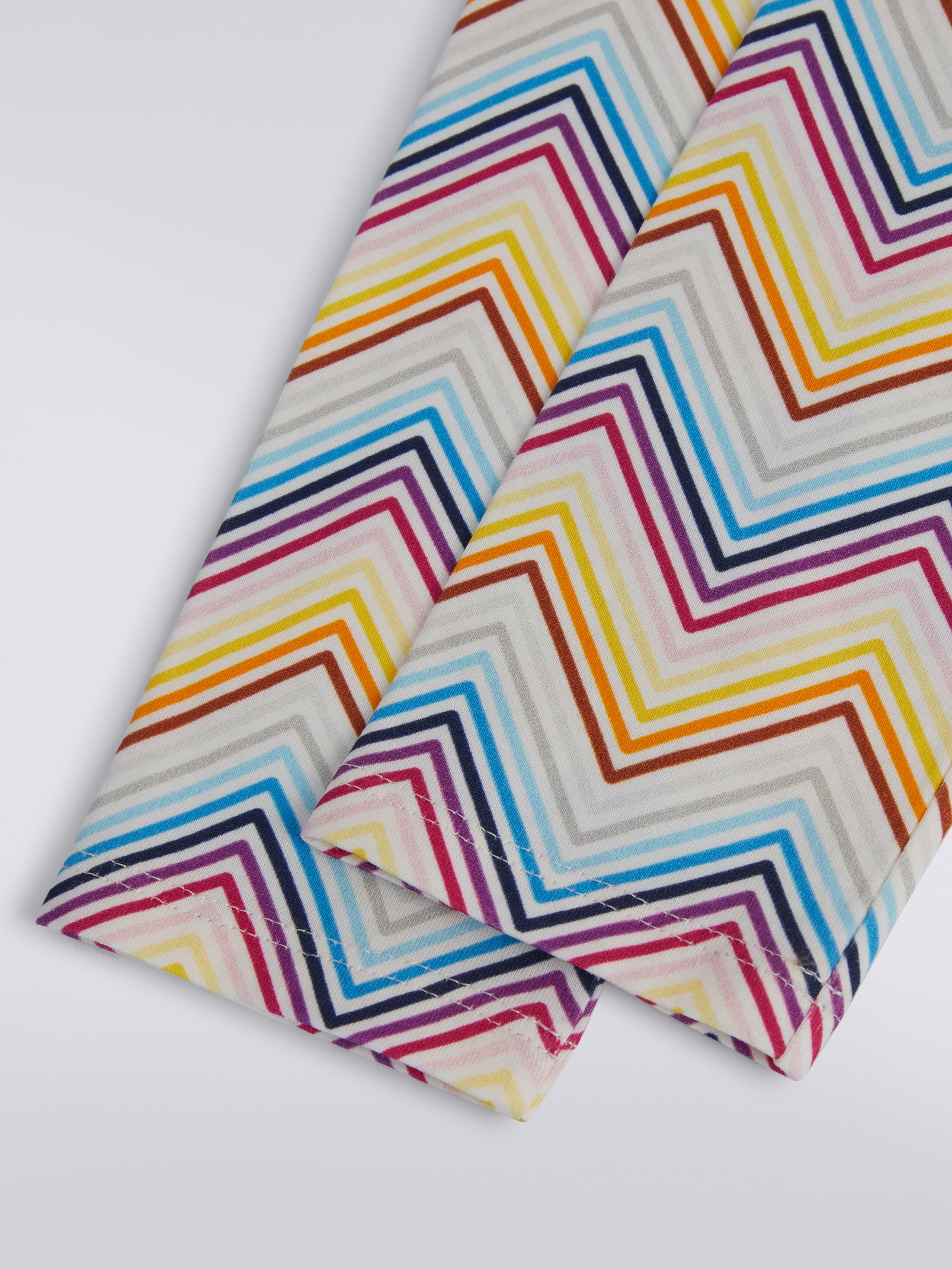 Stretch cotton jersey chevron leggings Multicoloured