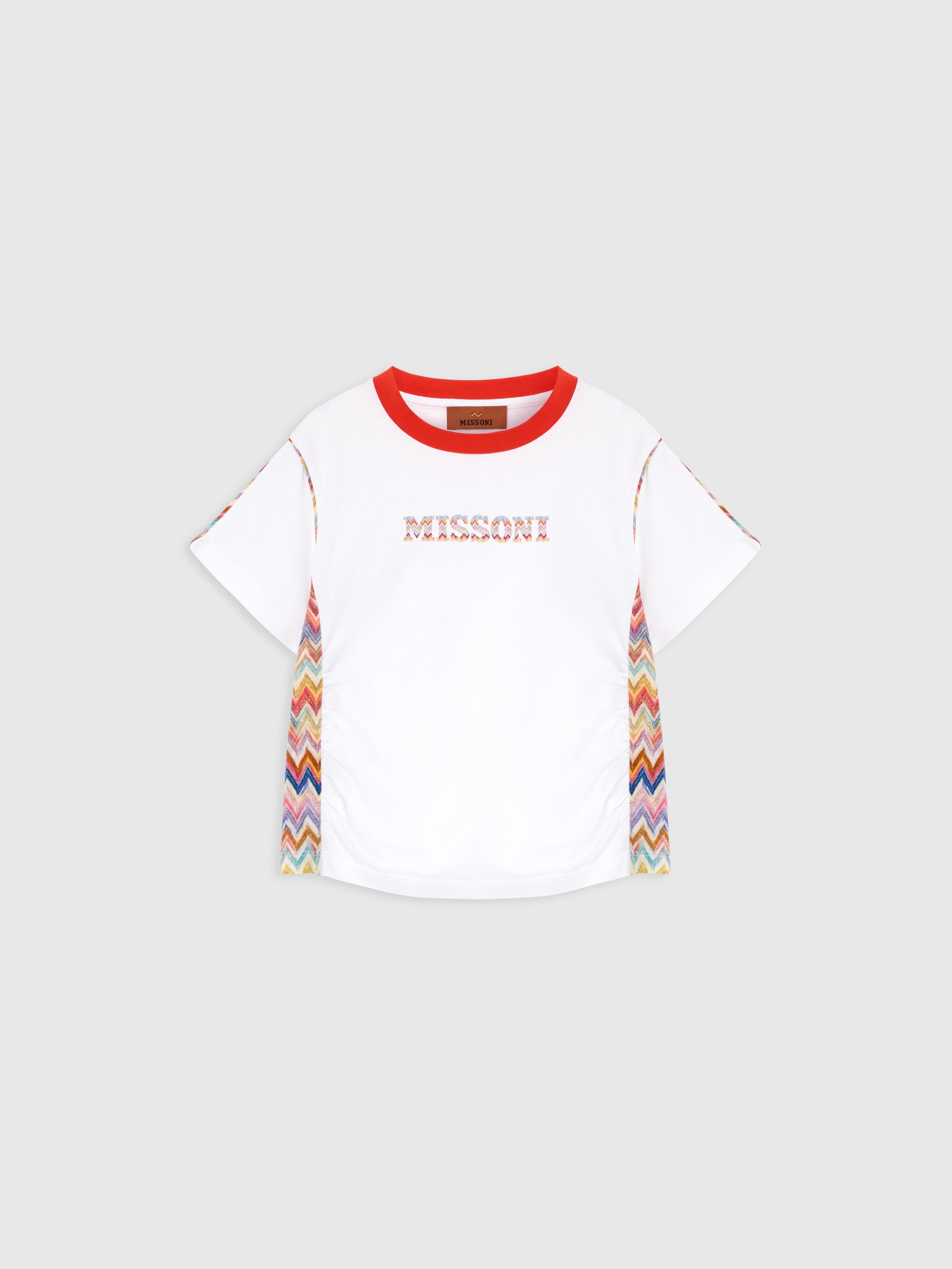 Missoni - T-shirt en pur coton Fille Blanc Multicolore Taille 8 70 €