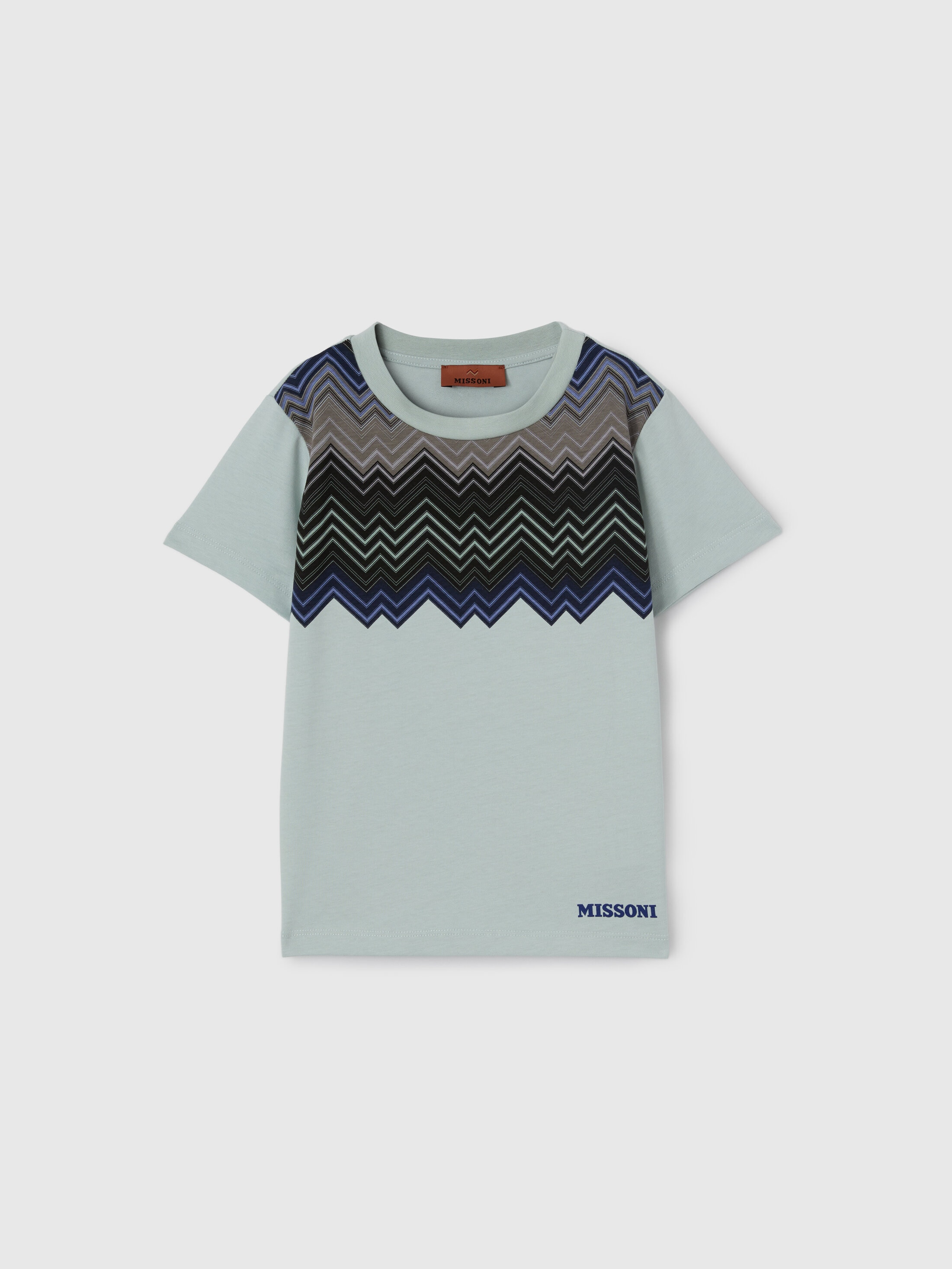 Missoni - T-shirt col rond manches courtes en coton Garon Gris Taille 4 95 €