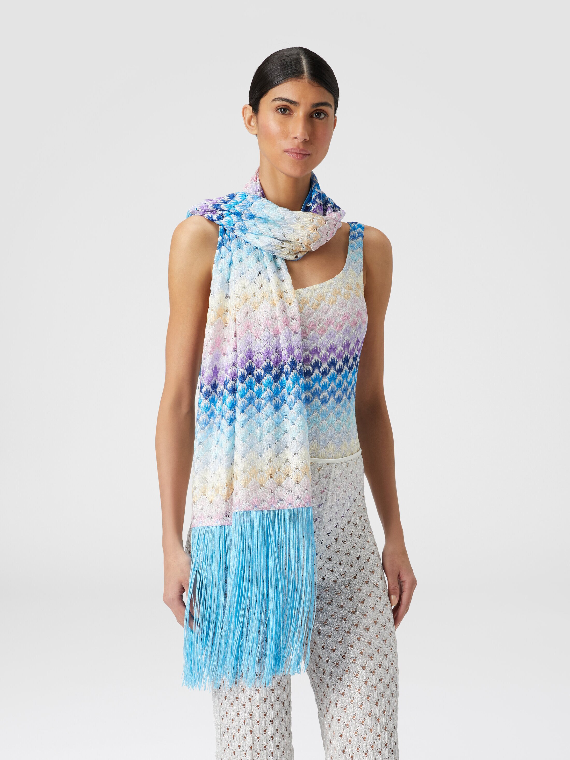 MISSONI(ミッソーニ) ストール(ショール)美品 - オレンジ